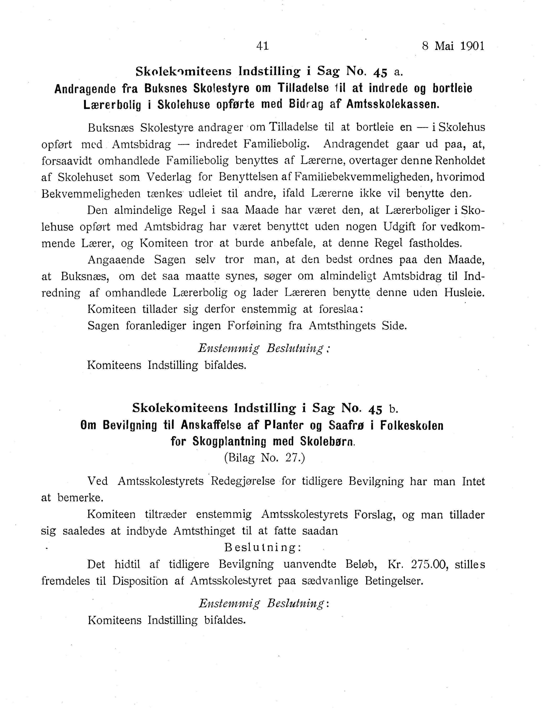 Nordland Fylkeskommune. Fylkestinget, AIN/NFK-17/176/A/Ac/L0024: Fylkestingsforhandlinger 1901, 1901