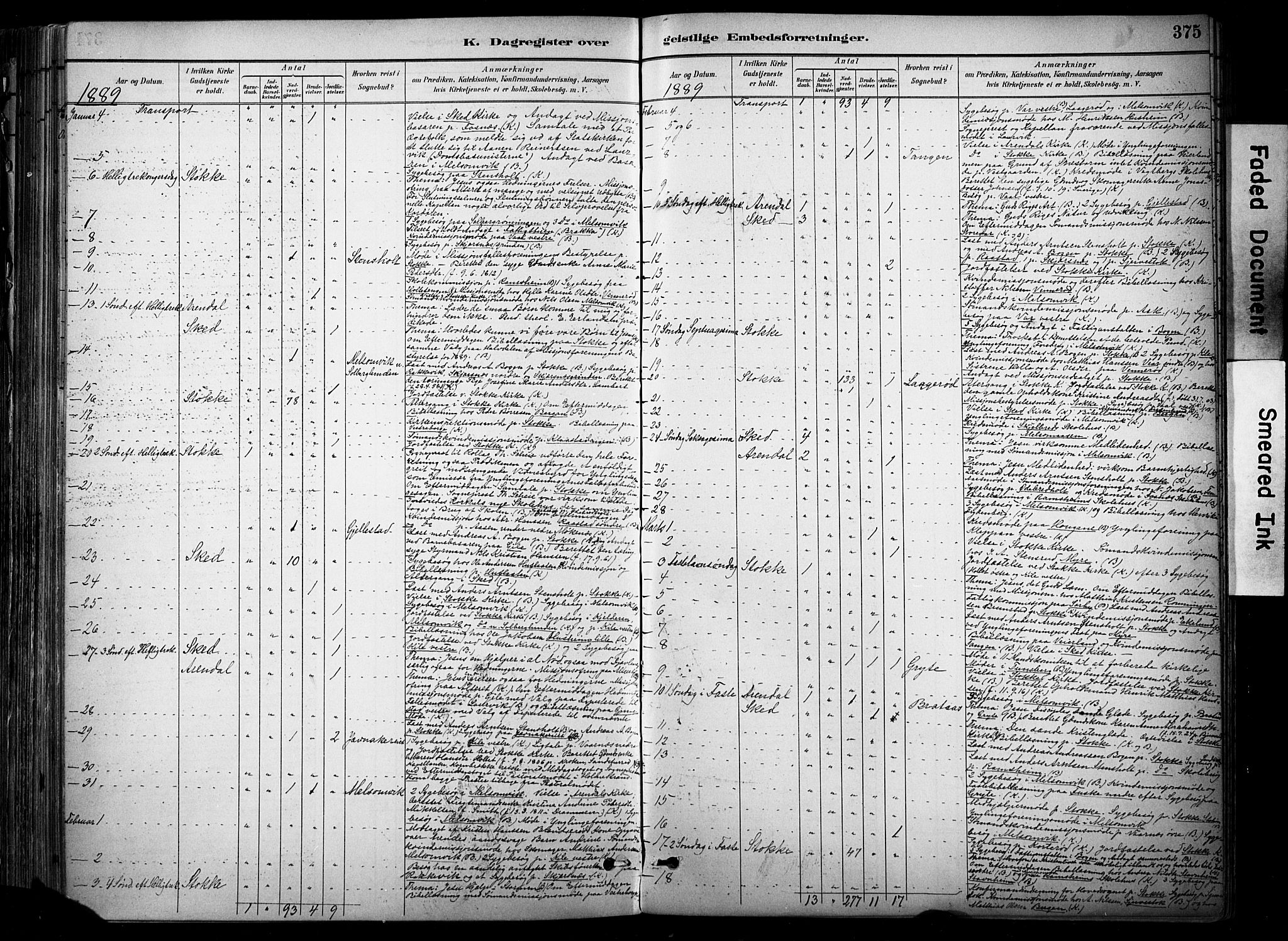 Stokke kirkebøker, AV/SAKO-A-320/F/Fa/L0010: Parish register (official) no. I 10, 1884-1903, p. 375