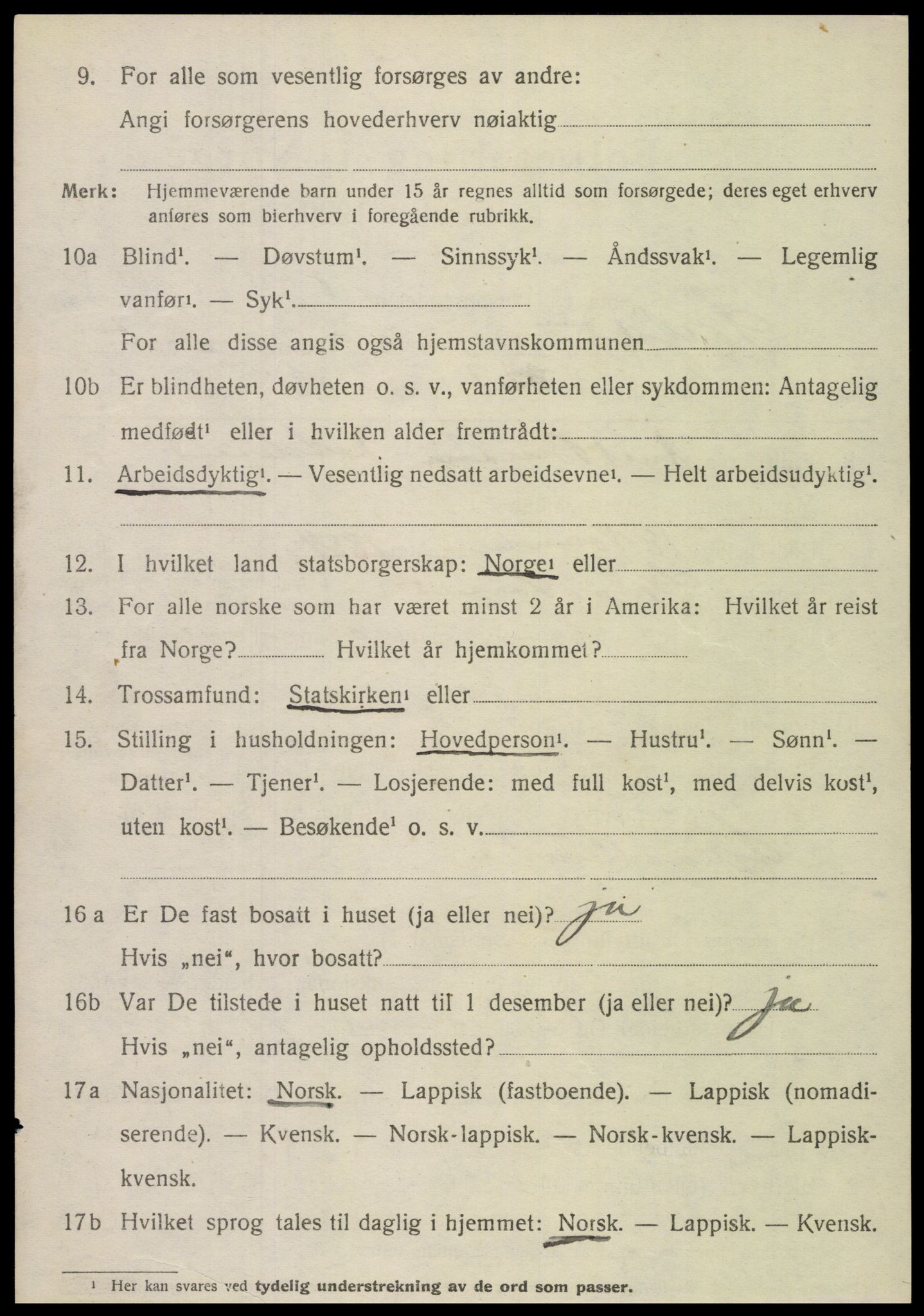 SAT, 1920 census for Sørfold, 1920, p. 3802