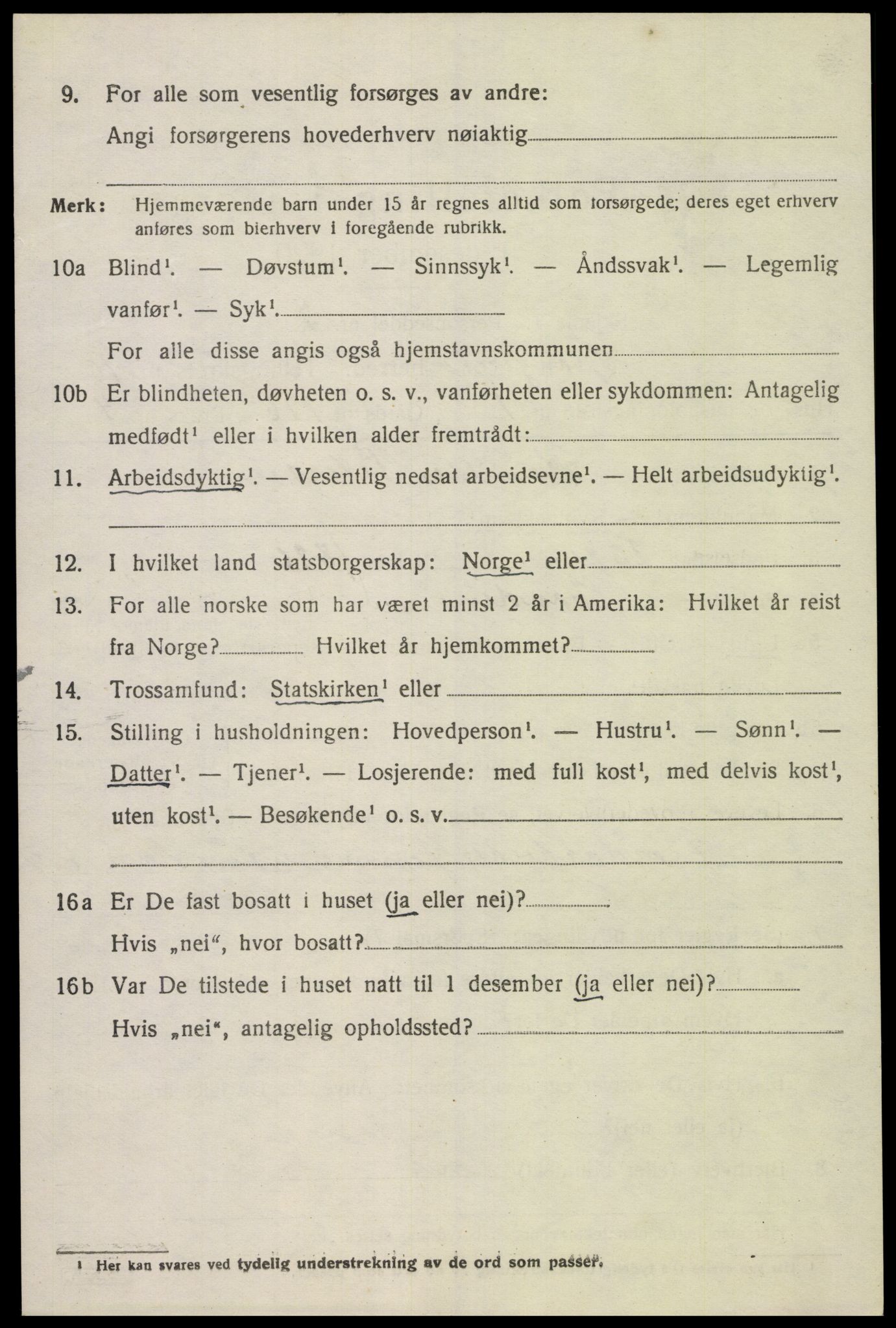 SAK, 1920 census for Spangereid, 1920, p. 3498