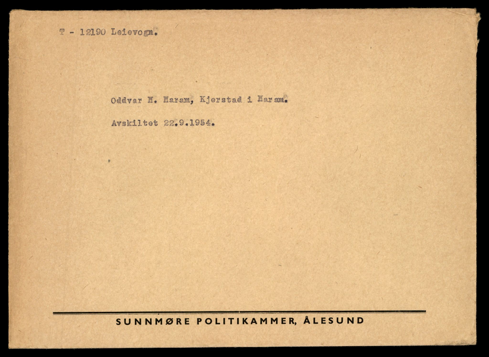 Møre og Romsdal vegkontor - Ålesund trafikkstasjon, AV/SAT-A-4099/F/Fe/L0033: Registreringskort for kjøretøy T 12151 - T 12474, 1927-1998, p. 1069