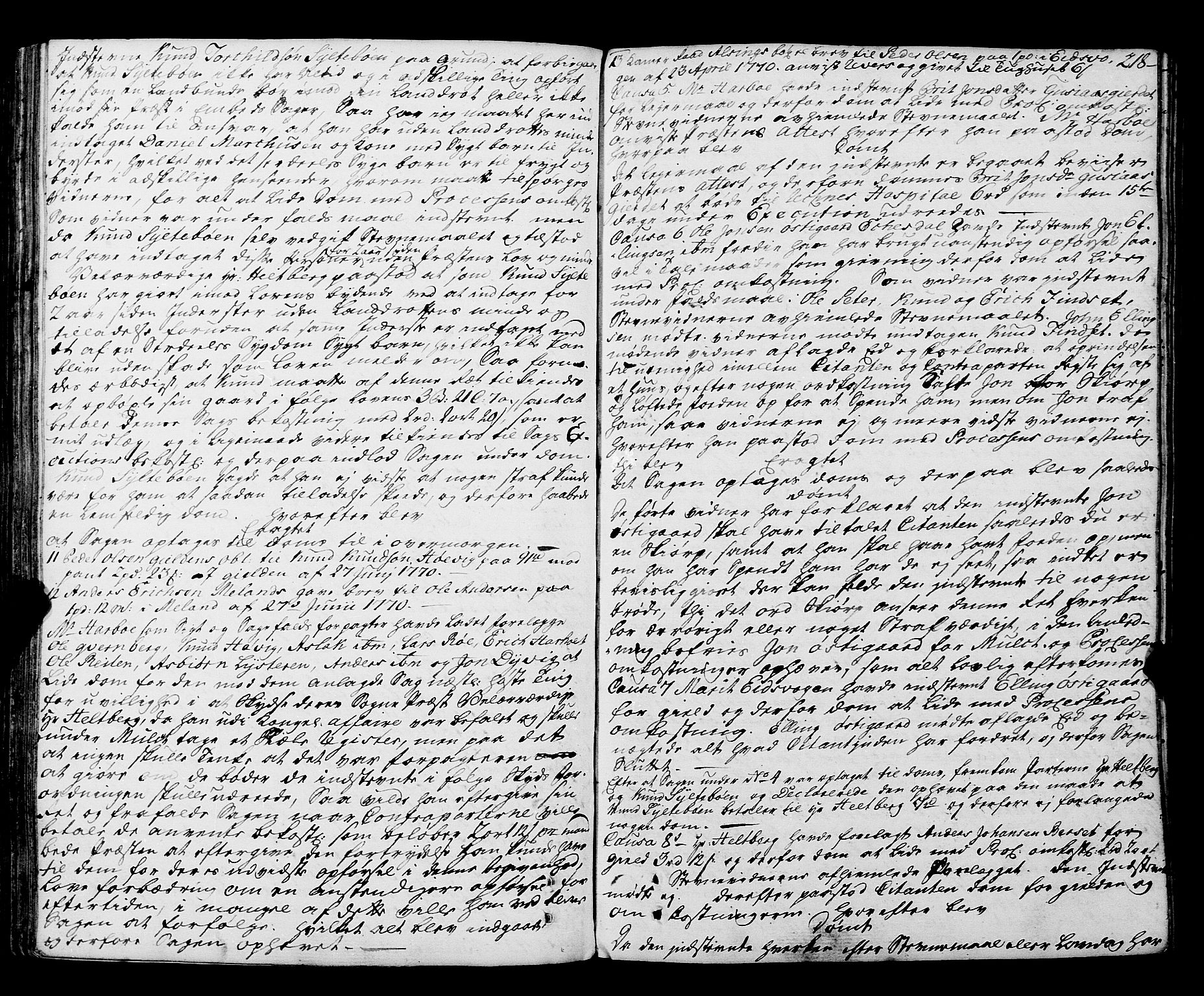 Romsdal sorenskriveri, SAT/A-4149/1/1/1A/L0015: Tingbok, 1765-1775, p. 217b-218a