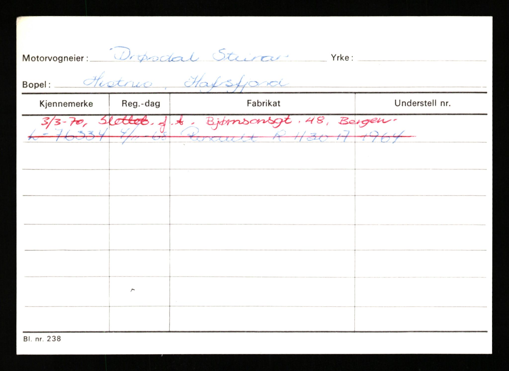 Stavanger trafikkstasjon, AV/SAST-A-101942/0/H/L0006: Dalva - Egersund, 1930-1971, p. 915