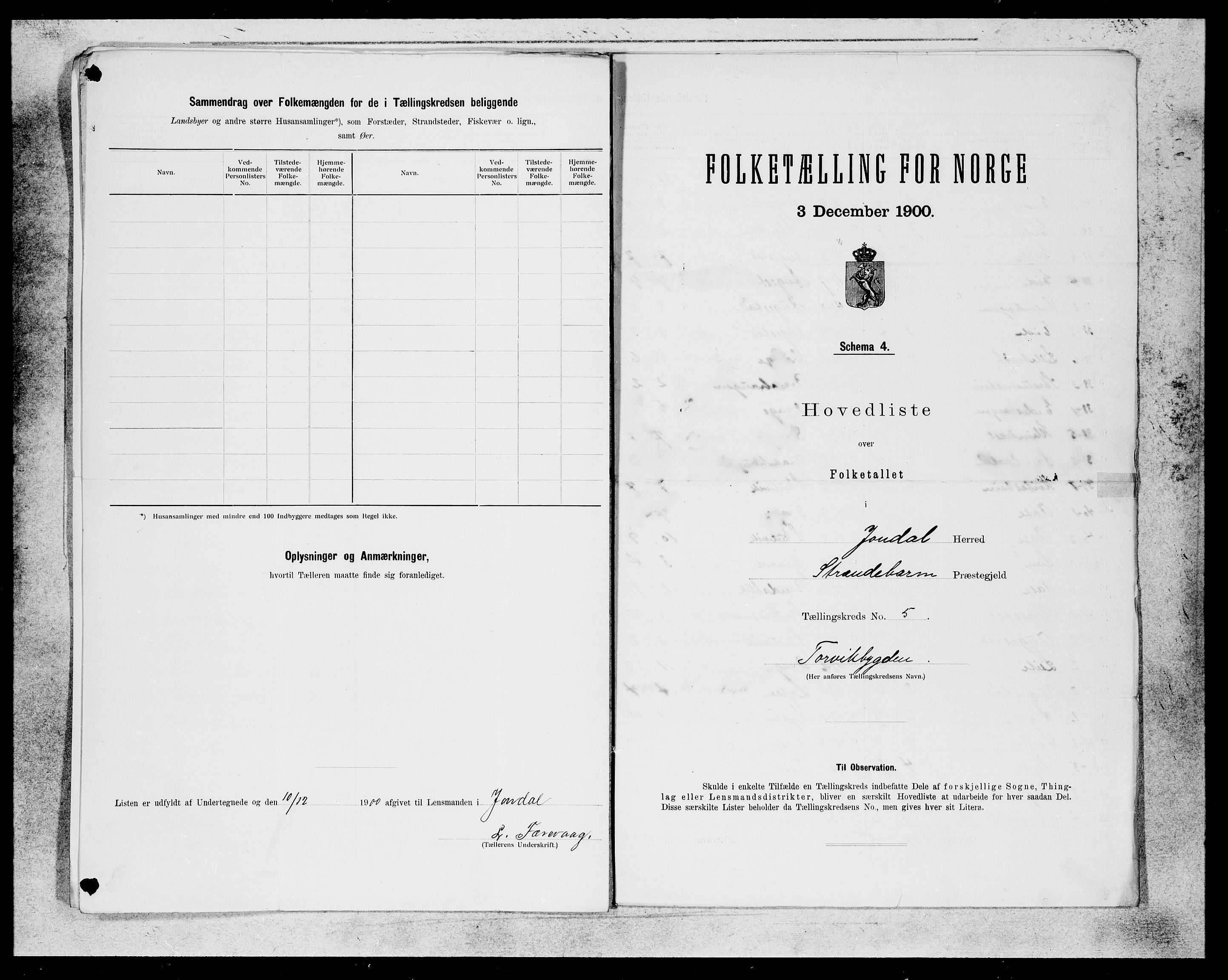 SAB, 1900 census for Jondal, 1900, p. 11