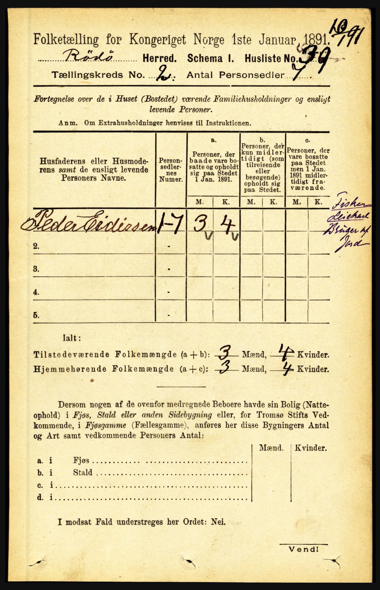 RA, 1891 census for 1836 Rødøy, 1891, p. 192