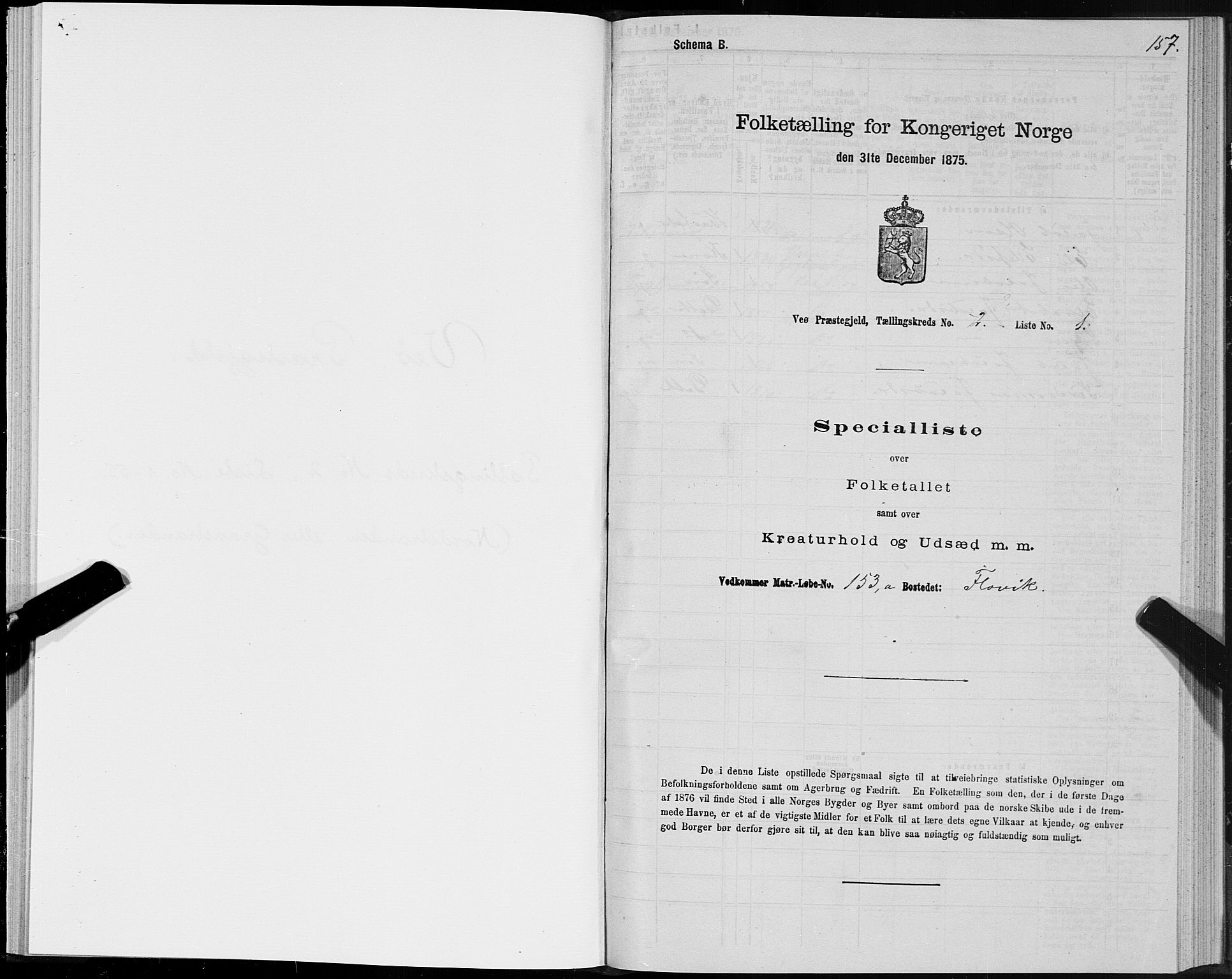 SAT, 1875 census for 1541P Veøy, 1875, p. 1157