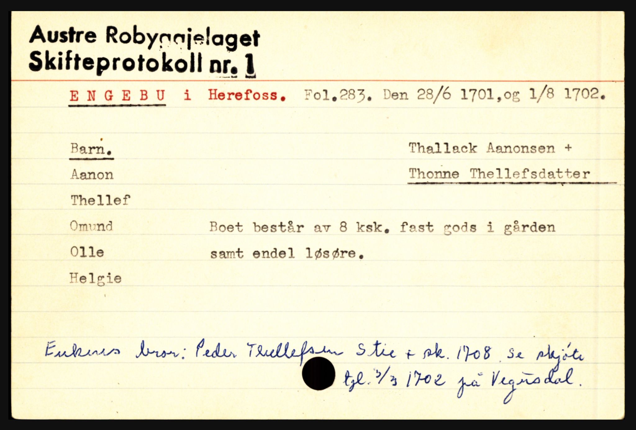 Østre Råbyggelag sorenskriveri, AV/SAK-1221-0016/H, p. 1961