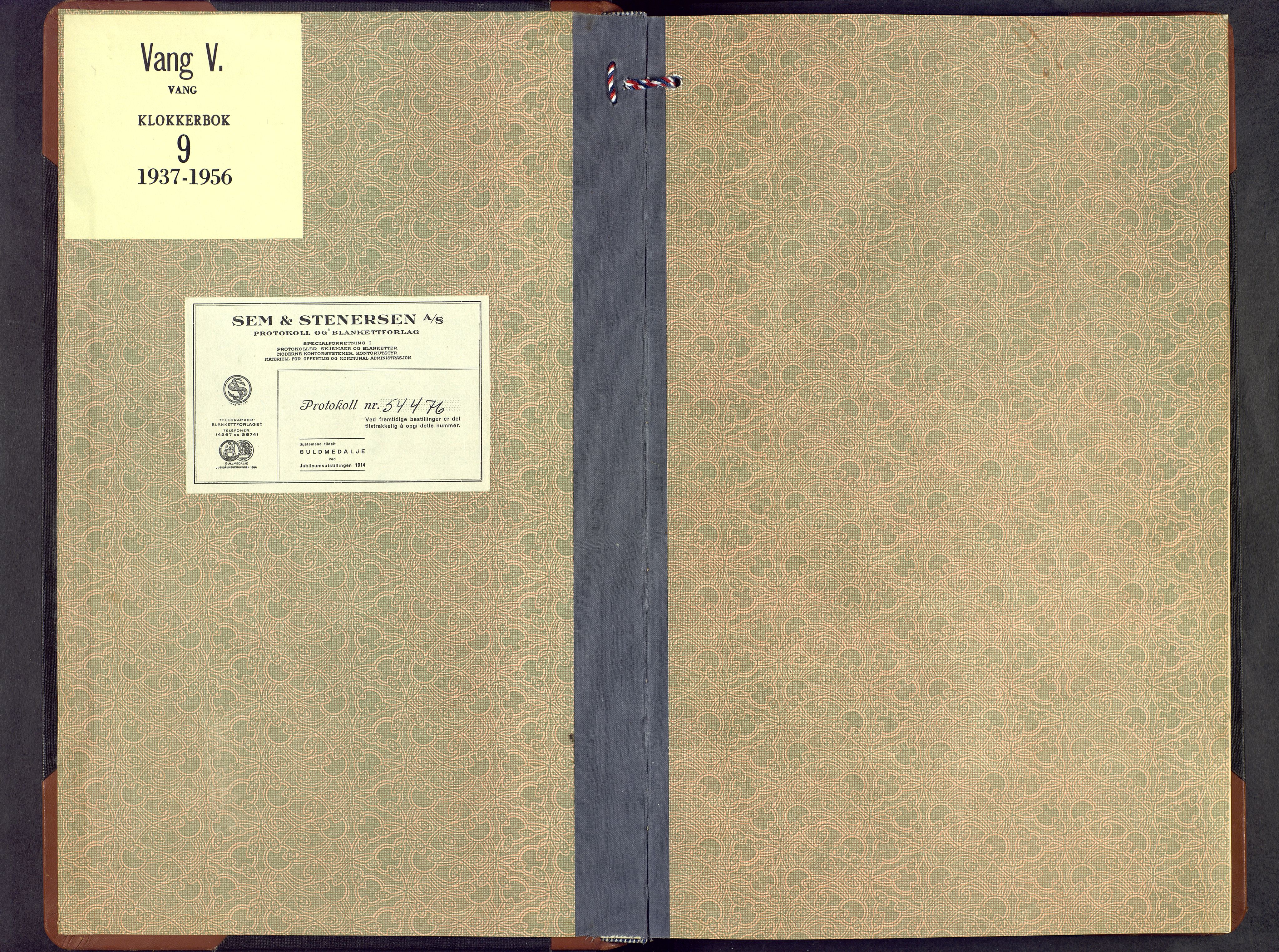 Vang prestekontor, Valdres, SAH/PREST-140/H/Hb/L0009: Parish register (copy) no. 9, 1937-1956