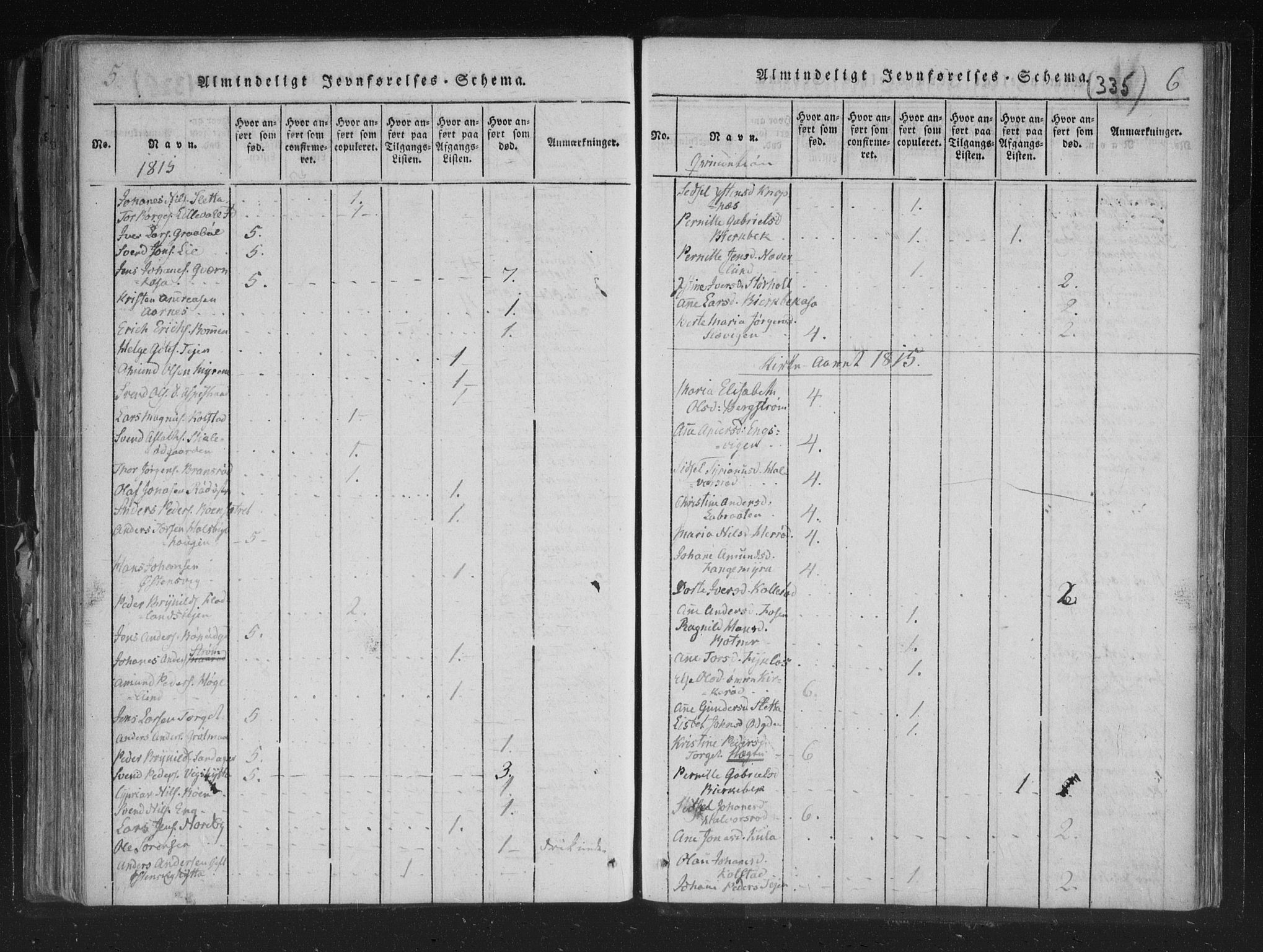 Aremark prestekontor Kirkebøker, AV/SAO-A-10899/F/Fc/L0001: Parish register (official) no. III 1, 1814-1834, p. 5-6