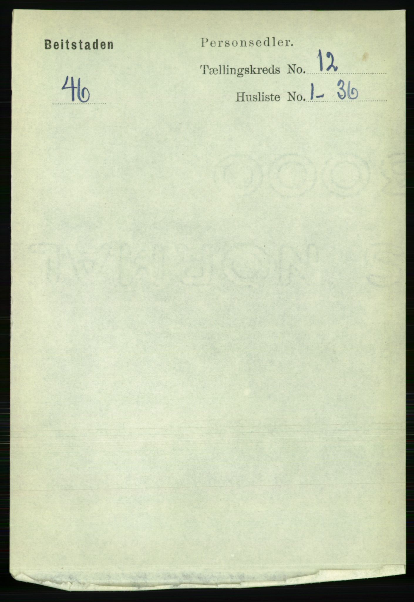 RA, 1891 census for 1727 Beitstad, 1891, p. 3365