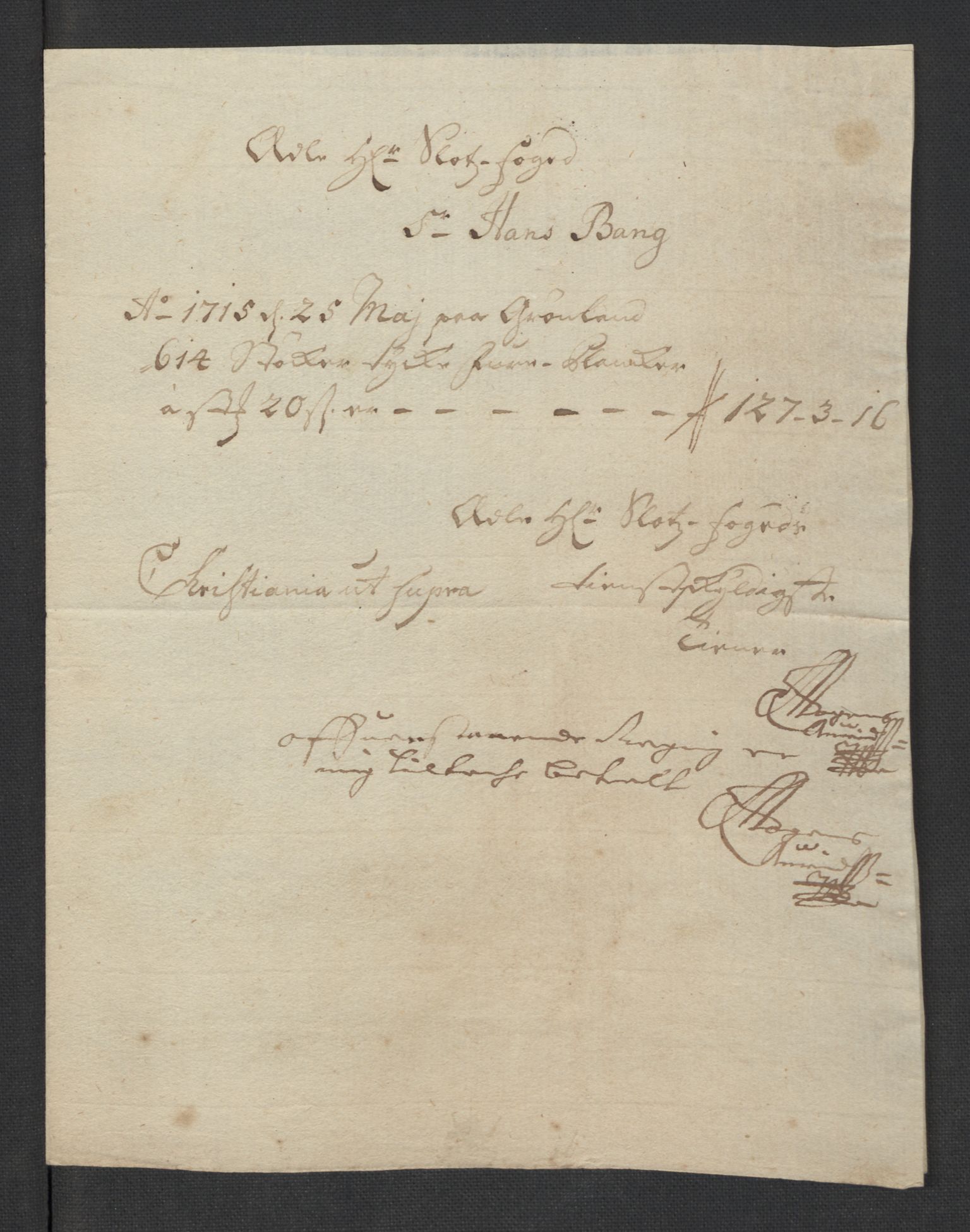 Rentekammeret inntil 1814, Reviderte regnskaper, Fogderegnskap, AV/RA-EA-4092/R10/L0453: Fogderegnskap Aker og Follo, 1715, p. 316