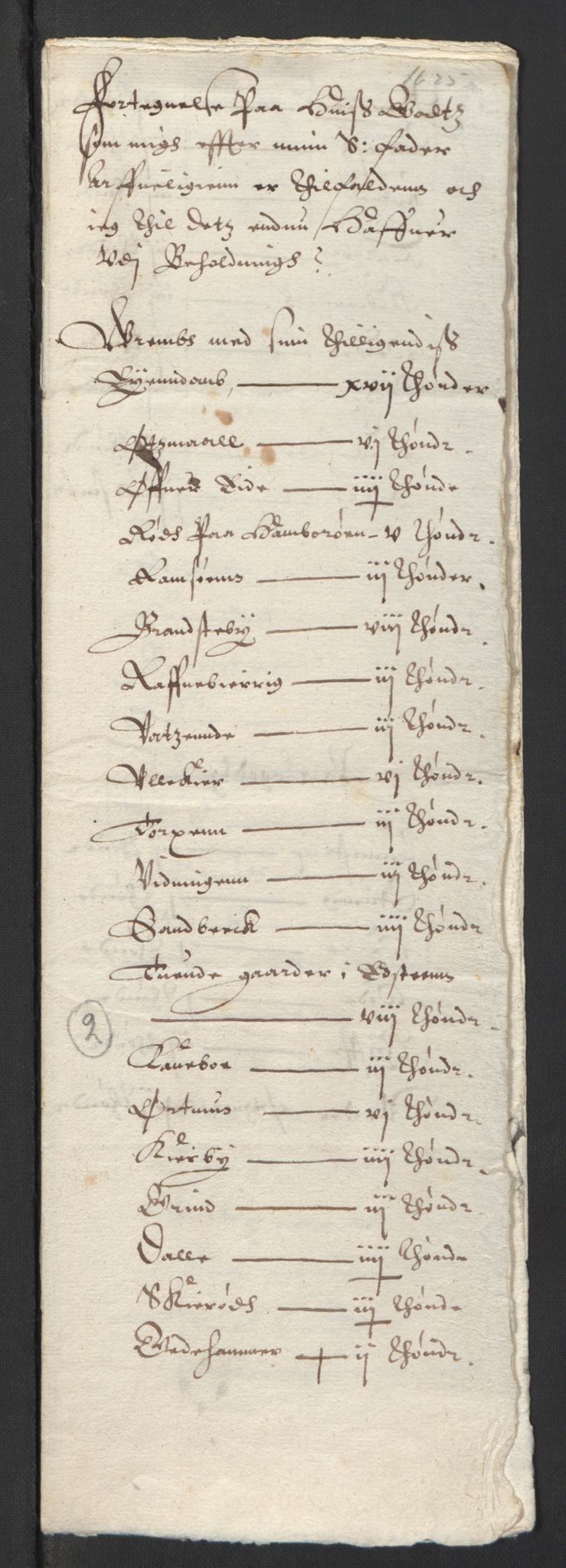 Stattholderembetet 1572-1771, AV/RA-EA-2870/Ek/L0007/0001: Jordebøker til utlikning av rosstjeneste 1624-1626: / Adelsjordebøker, 1624-1625, p. 251