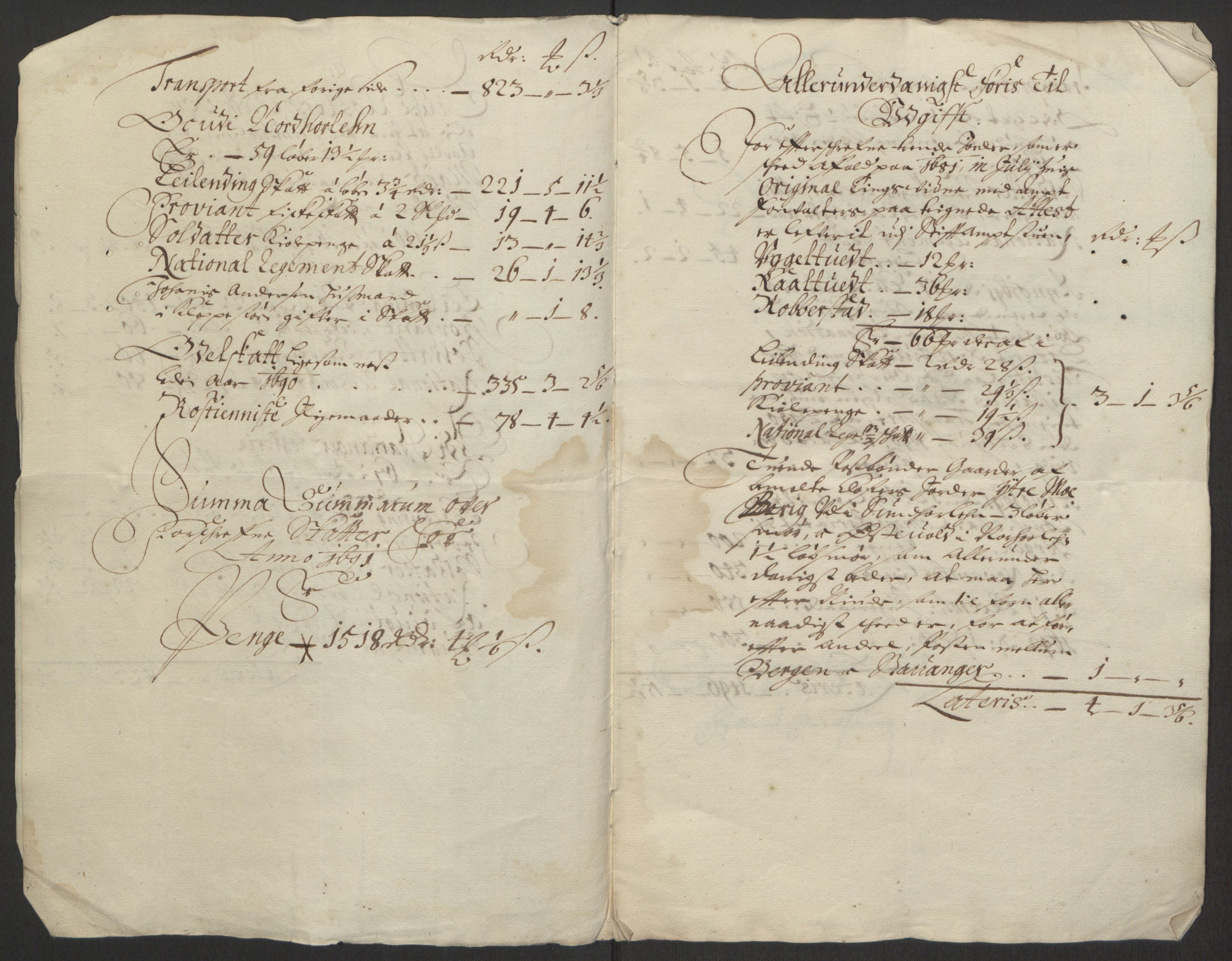 Rentekammeret inntil 1814, Reviderte regnskaper, Fogderegnskap, AV/RA-EA-4092/R50/L3159: Fogderegnskap Lyse kloster, 1691-1709, p. 6