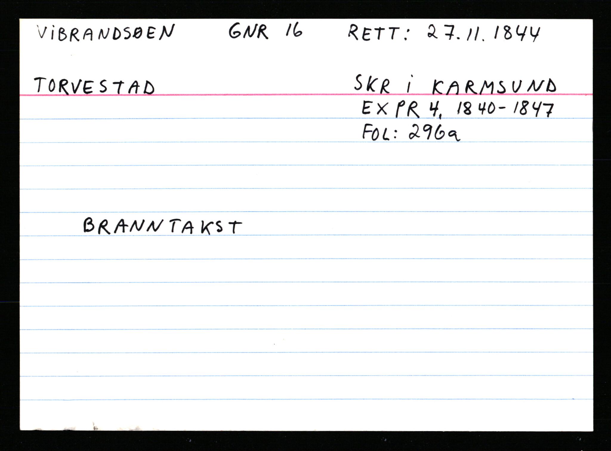 Statsarkivet i Stavanger, AV/SAST-A-101971/03/Y/Ym/L0066: Åstedskort sortert etter gårdsnavn: Veshovde - Vik, 1600-1950, p. 356