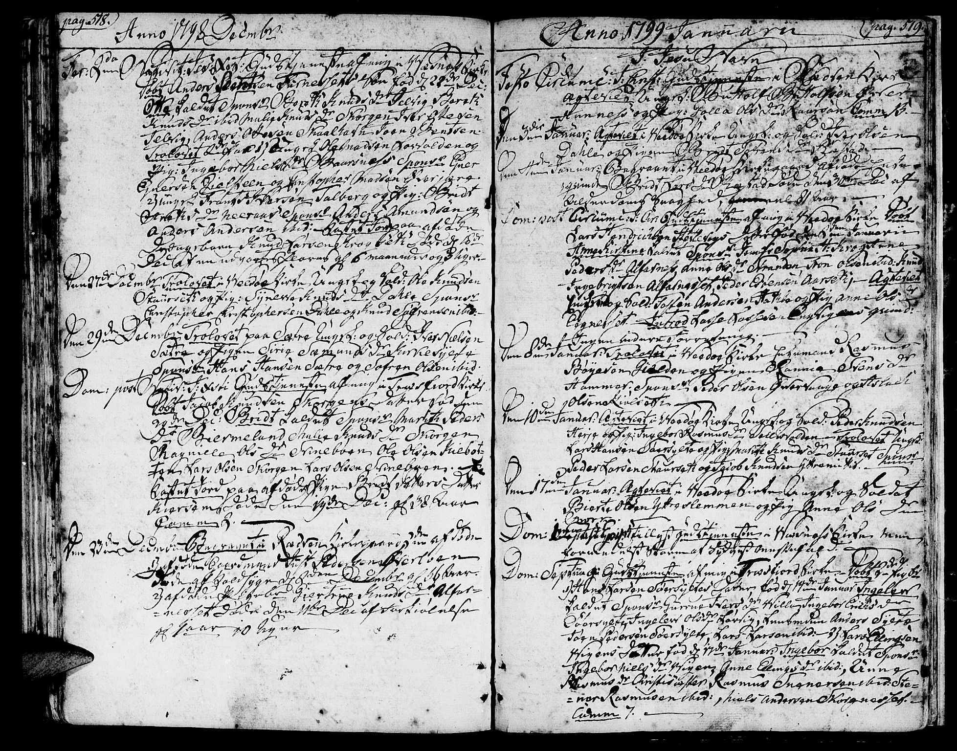 Ministerialprotokoller, klokkerbøker og fødselsregistre - Møre og Romsdal, SAT/A-1454/547/L0600: Parish register (official) no. 547A02, 1765-1799, p. 518-519