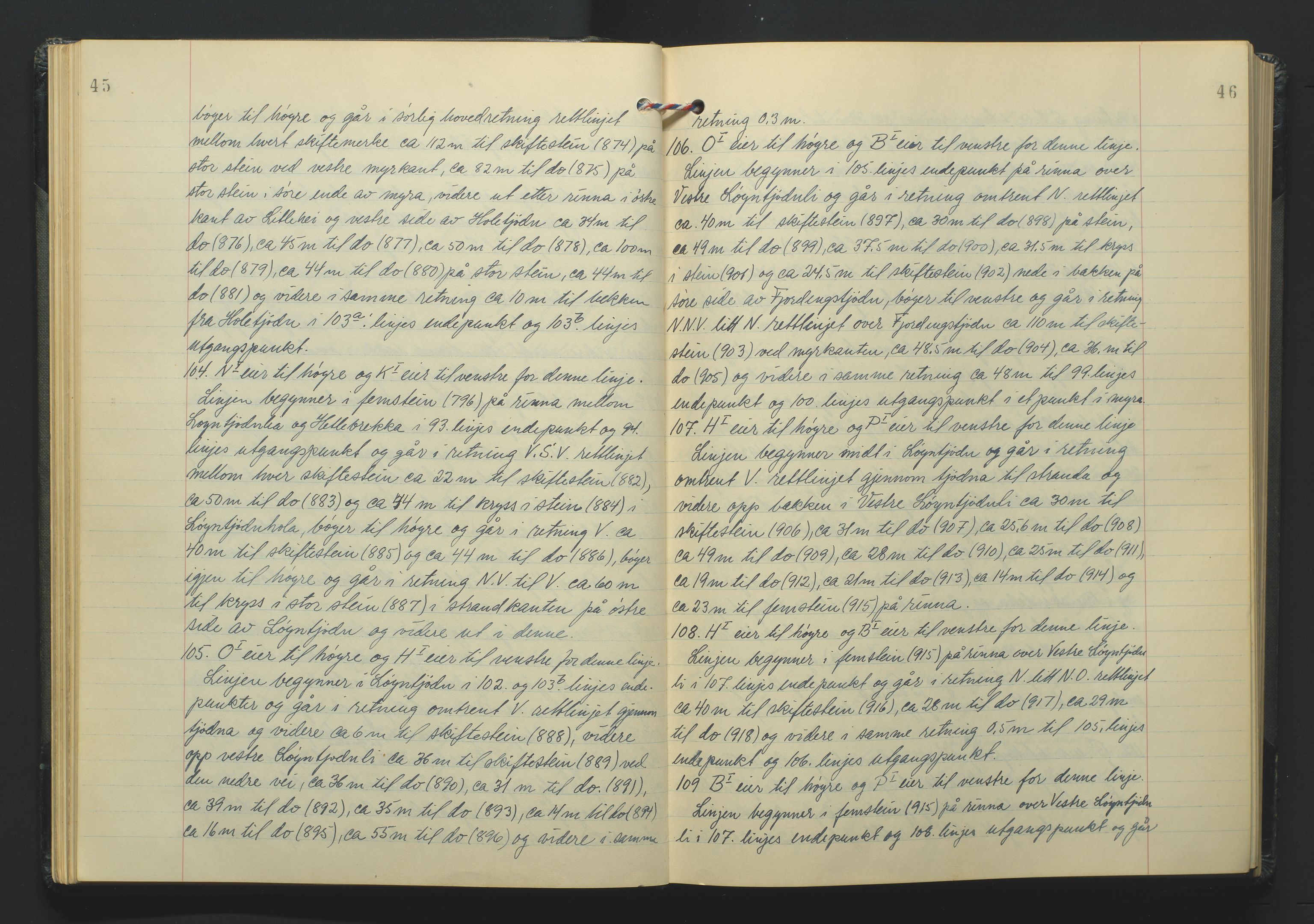 Lista jordskifterett, AV/SAK-1541-0005/F/Fa/L0003: Jordskifterettsbok Flekkefjord domssokn, med gårdsregister nr 9, 1956-1963, p. 45-46