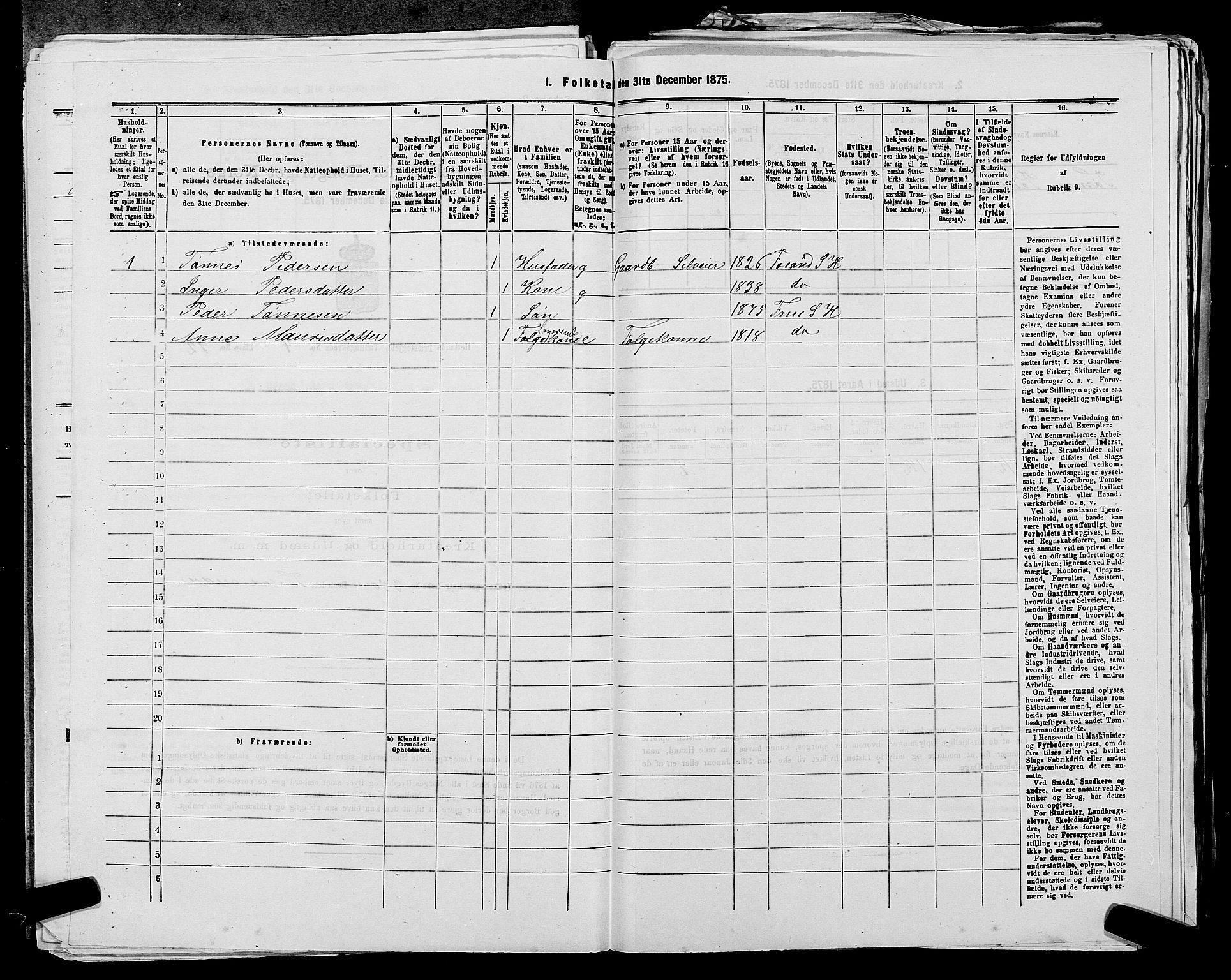 SAST, 1875 census for 1126P Hetland, 1875, p. 945