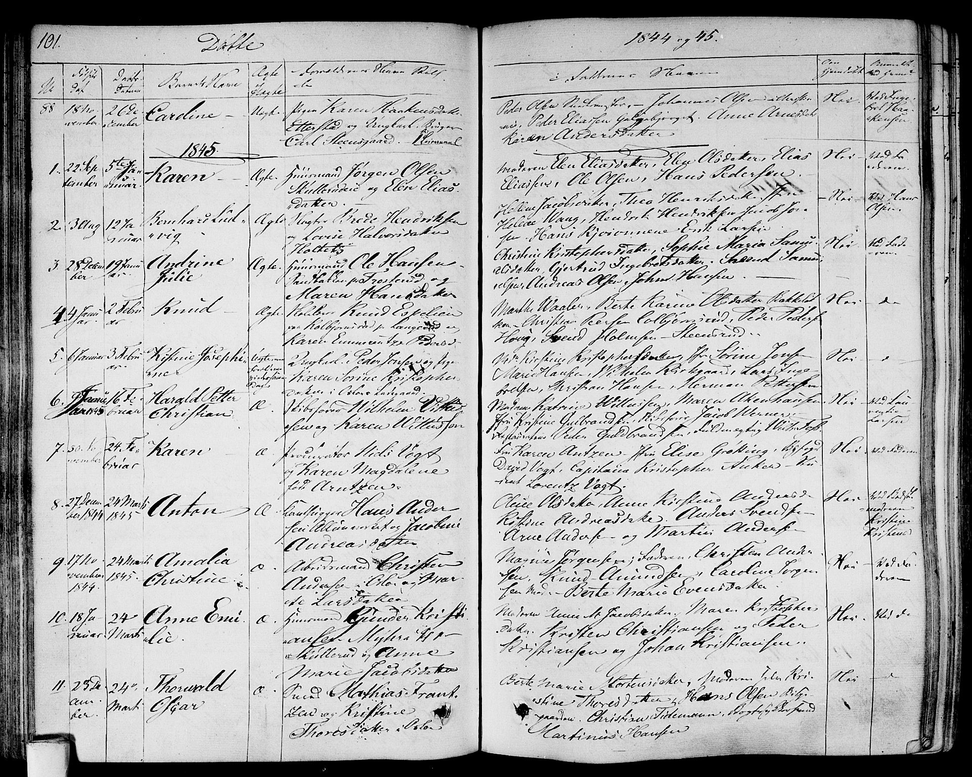 Gamlebyen prestekontor Kirkebøker, AV/SAO-A-10884/F/Fa/L0003: Parish register (official) no. 3, 1829-1849, p. 101