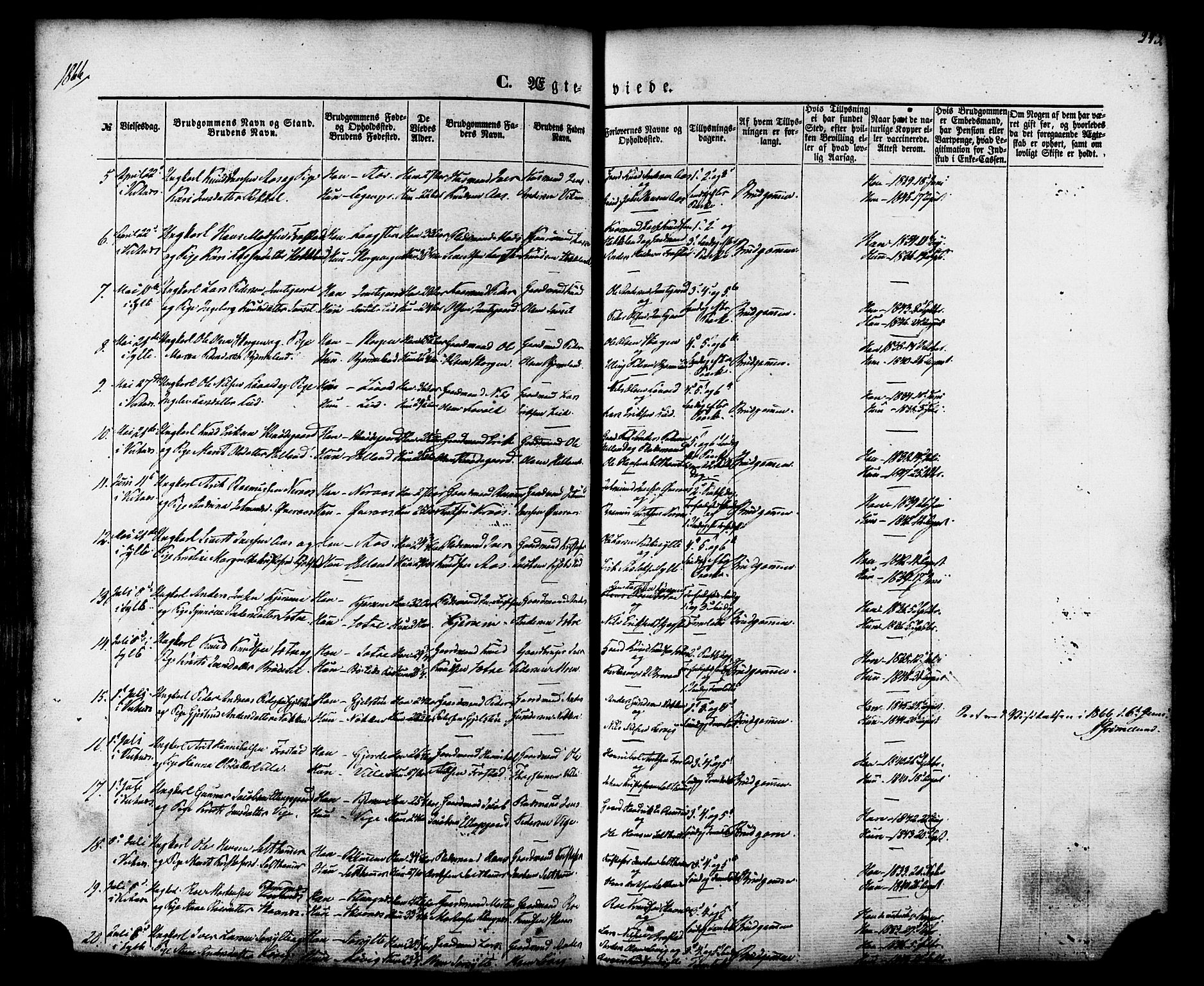 Ministerialprotokoller, klokkerbøker og fødselsregistre - Møre og Romsdal, AV/SAT-A-1454/539/L0529: Parish register (official) no. 539A02, 1848-1872, p. 243