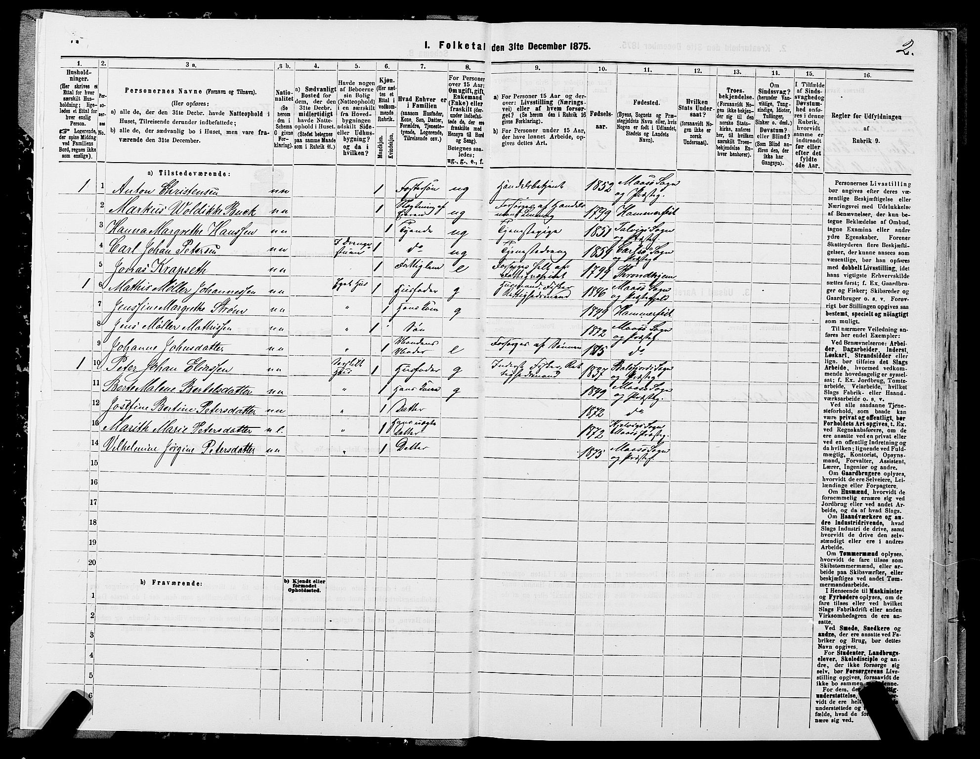 SATØ, 1875 census for 2018P Måsøy, 1875, p. 1002