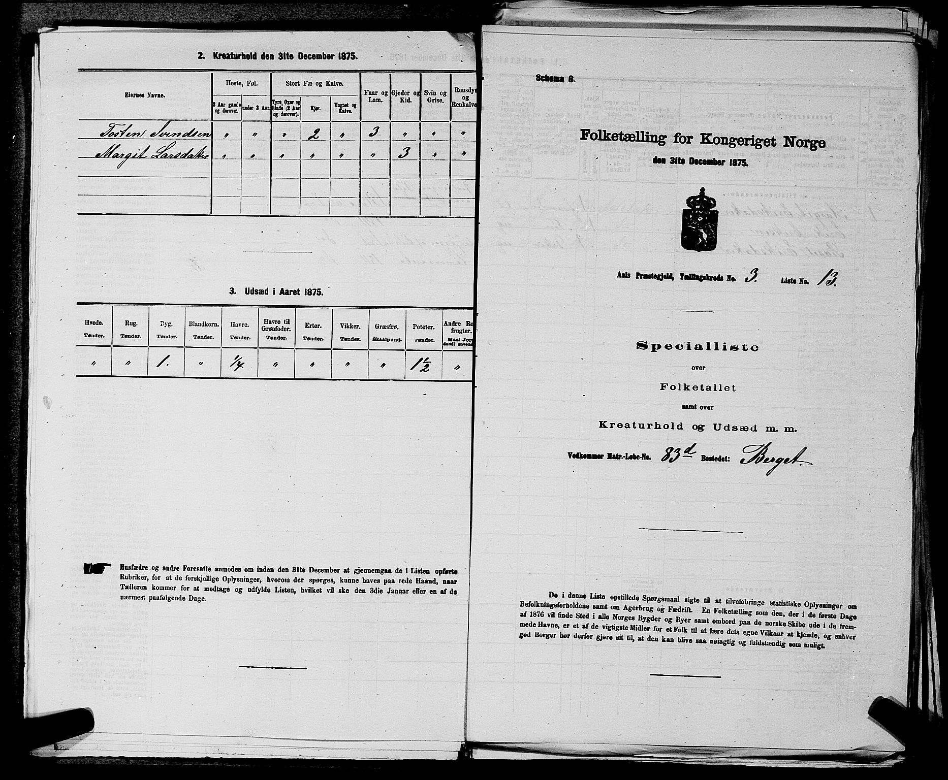 SAKO, 1875 census for 0619P Ål, 1875, p. 341