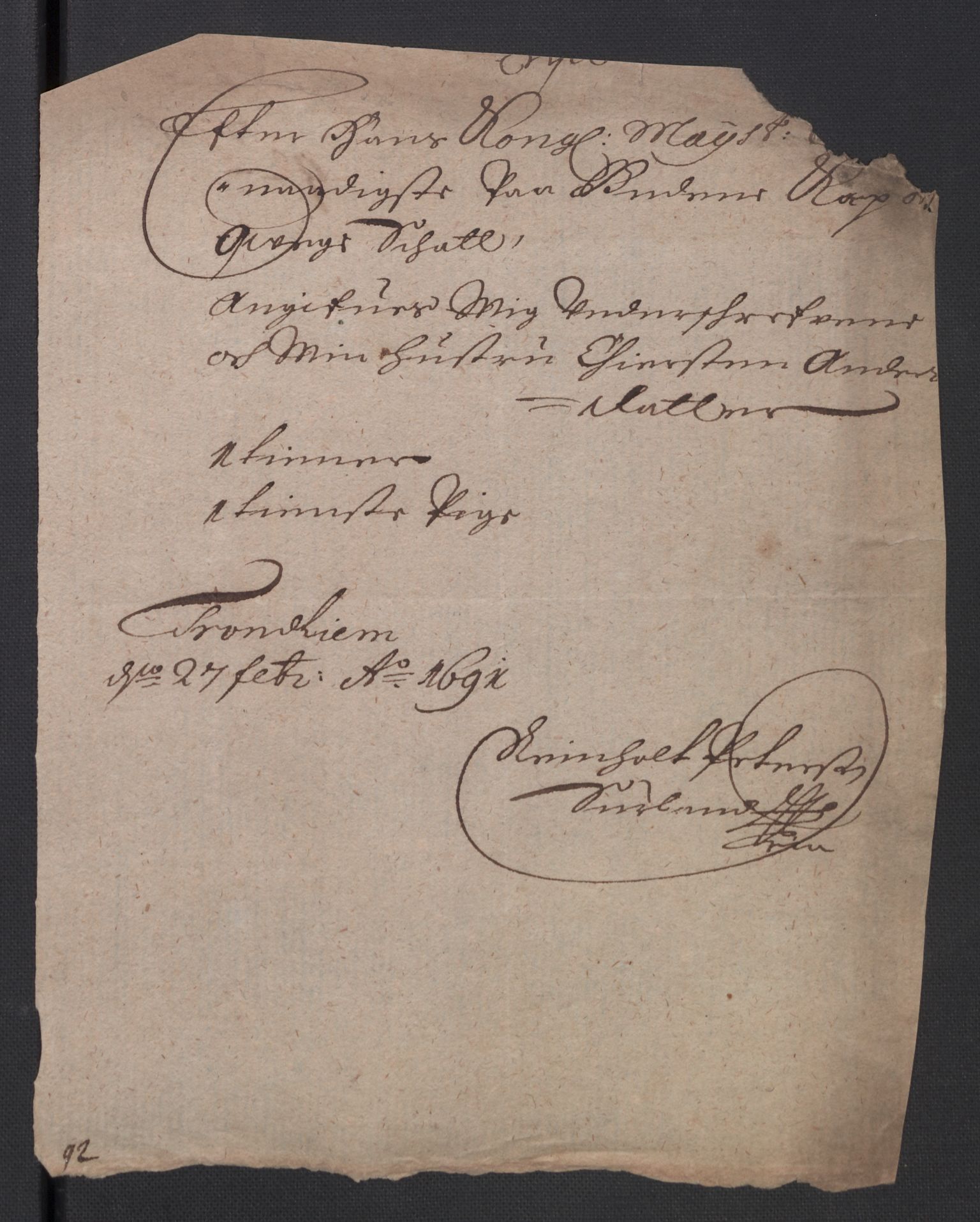 Rentekammeret inntil 1814, Reviderte regnskaper, Byregnskaper, AV/RA-EA-4066/R/Rs/L0506: [S2] Kontribusjonsregnskap, 1691-1692, p. 122