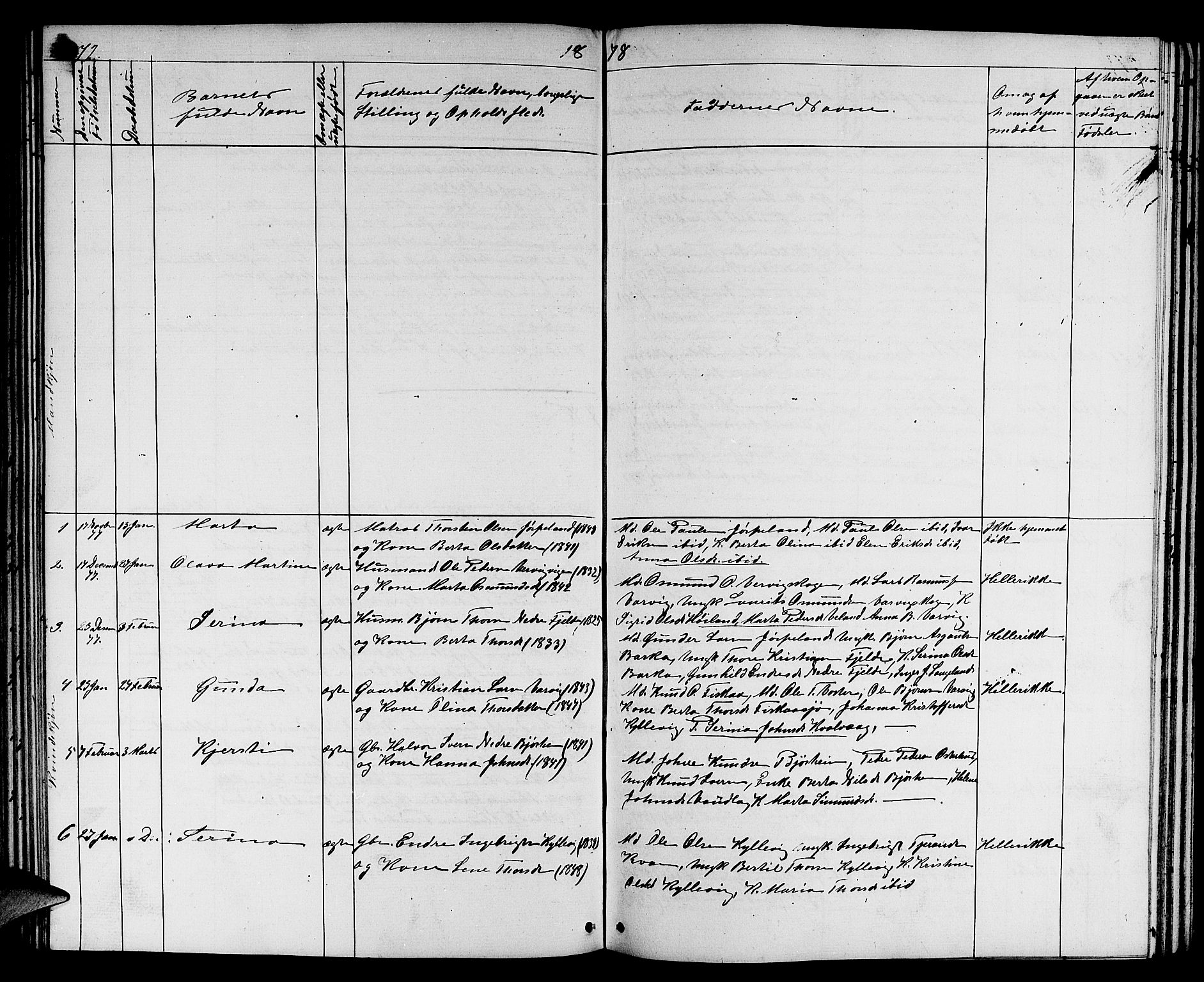 Strand sokneprestkontor, AV/SAST-A-101828/H/Ha/Hab/L0003: Parish register (copy) no. B 3, 1855-1881, p. 372