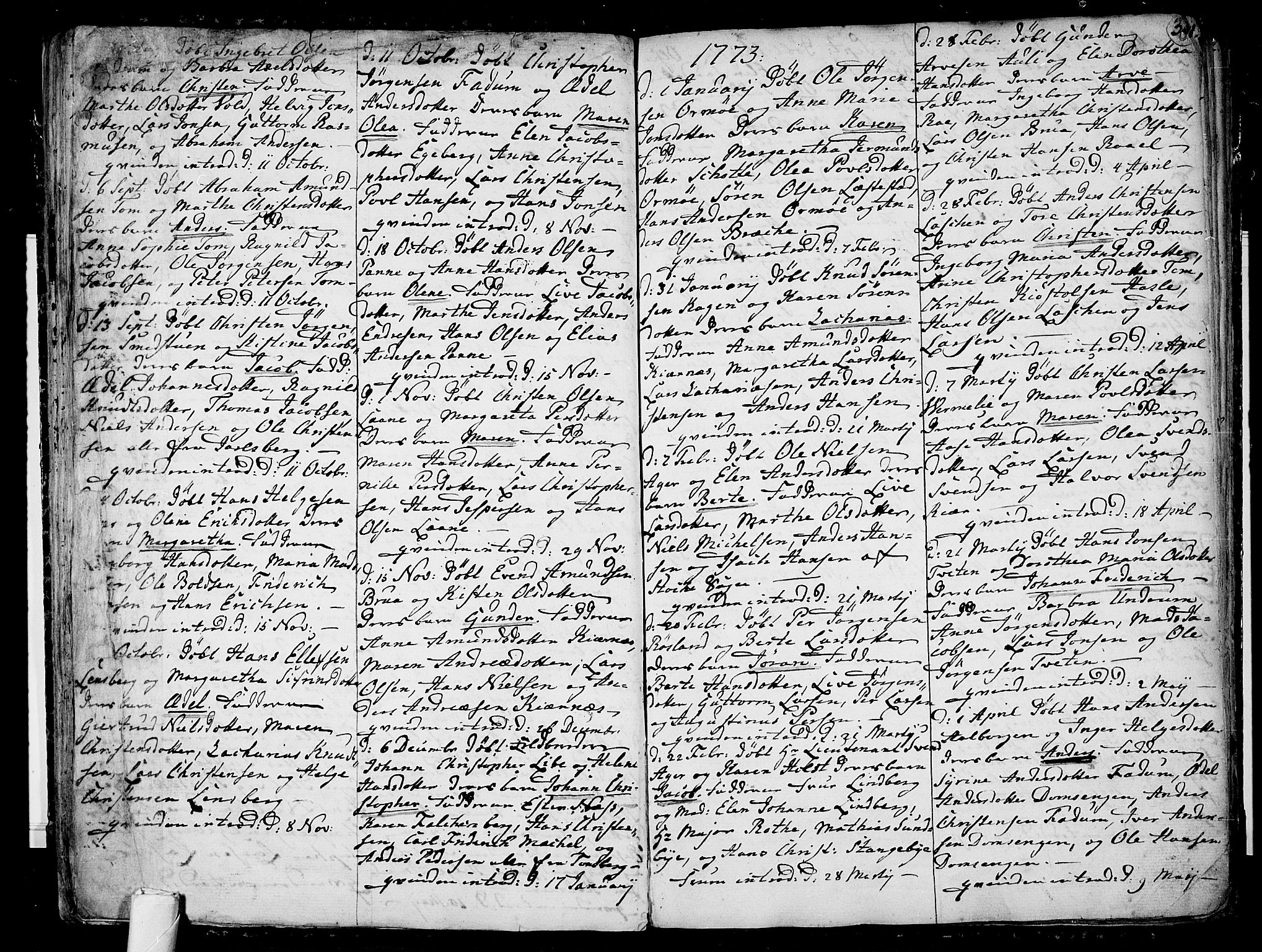 Sem kirkebøker, SAKO/A-5/F/Fa/L0002: Parish register (official) no. I 2, 1764-1798, p. 30