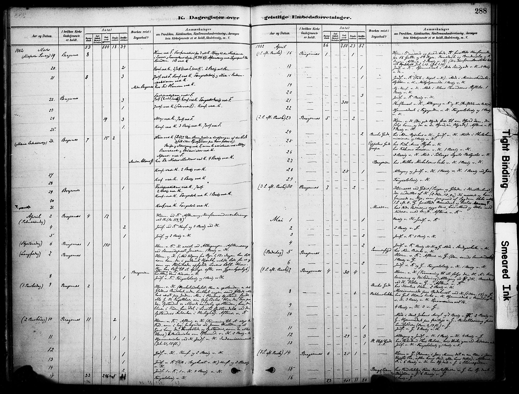 Bragernes kirkebøker, AV/SAKO-A-6/F/Fc/L0005: Parish register (official) no. III 5, 1878-1890, p. 288