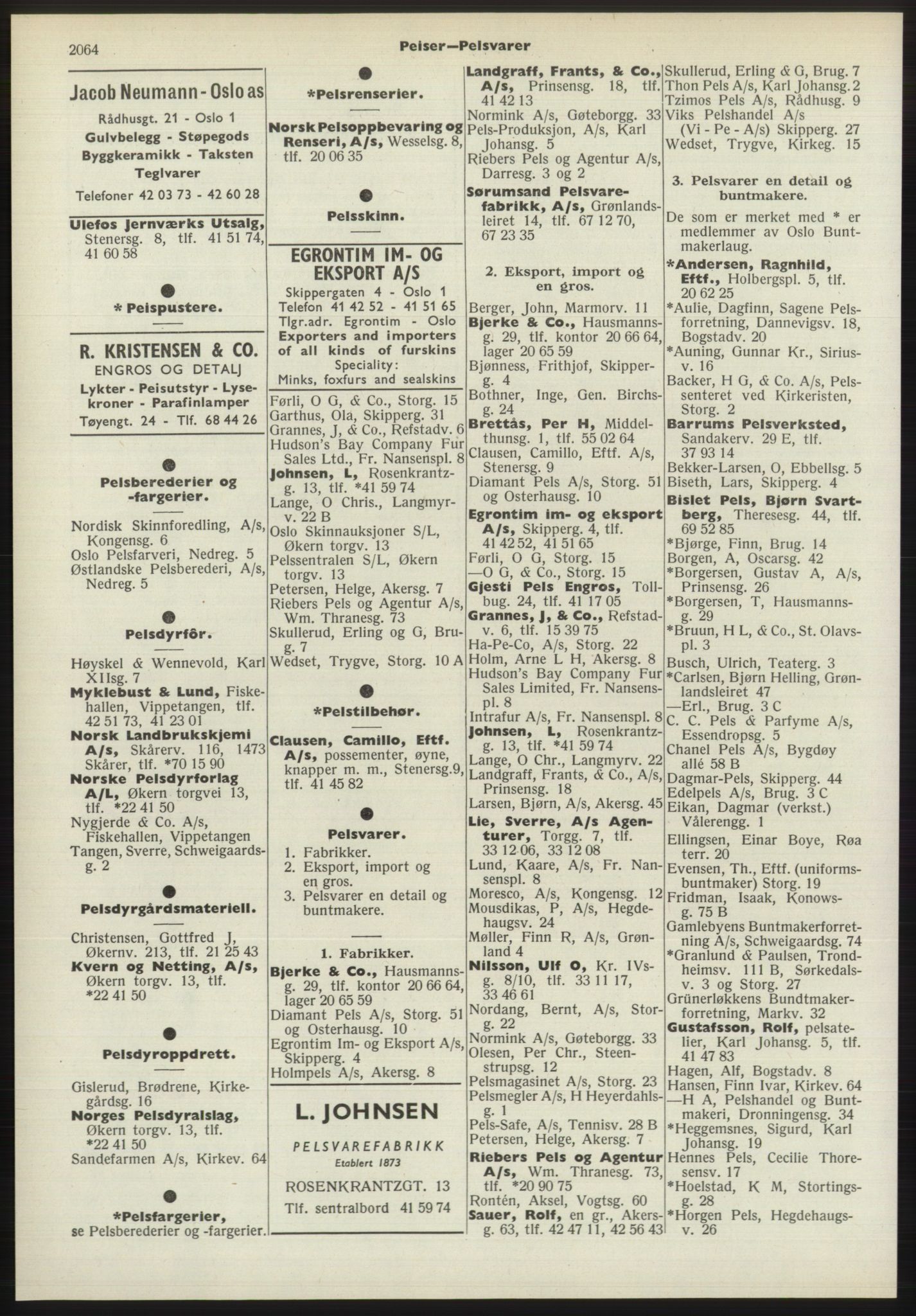 Kristiania/Oslo adressebok, PUBL/-, 1970-1971, p. 2064