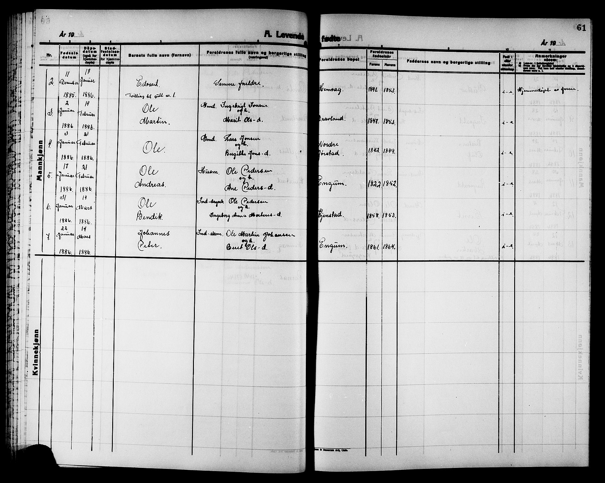 Ministerialprotokoller, klokkerbøker og fødselsregistre - Nord-Trøndelag, SAT/A-1458/749/L0486: Parish register (official) no. 749D02, 1873-1887, p. 61