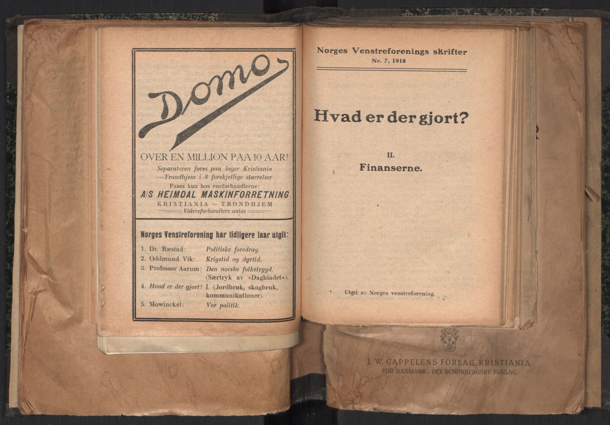 Venstres Hovedorganisasjon, RA/PA-0876/X/L0001: De eldste skrifter, 1860-1936, p. 121