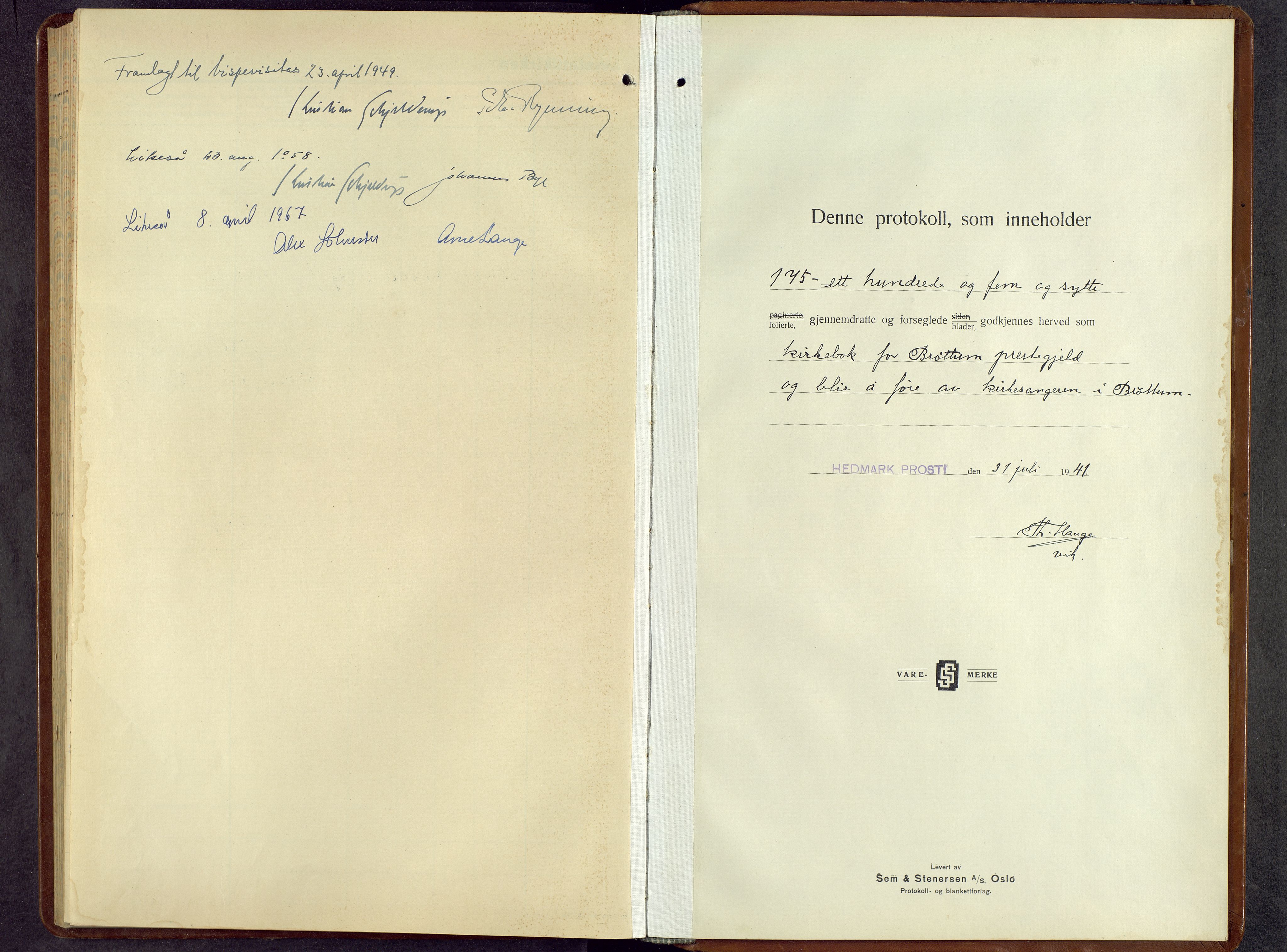 Brøttum prestekontor, SAH/PREST-016/L/La/L0002: Parish register (copy) no. 2, 1940-1958