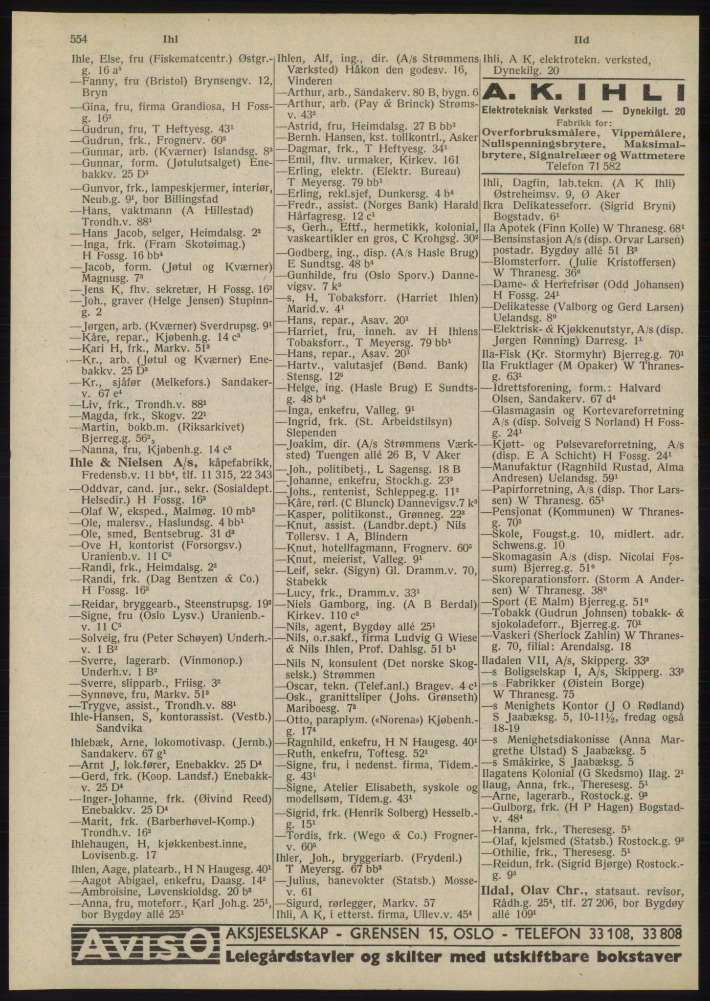 Kristiania/Oslo adressebok, PUBL/-, 1945, p. 550