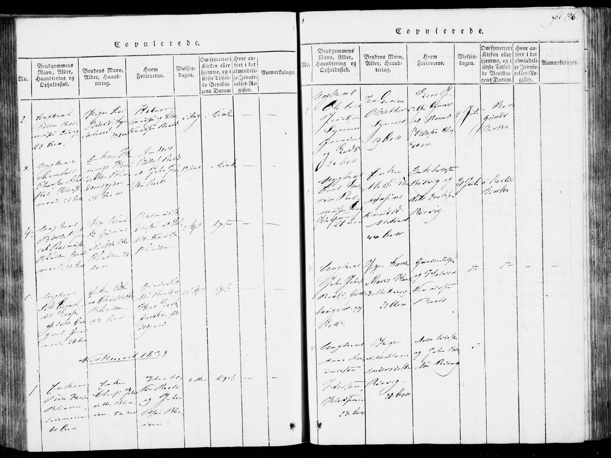 Ministerialprotokoller, klokkerbøker og fødselsregistre - Møre og Romsdal, SAT/A-1454/537/L0517: Parish register (official) no. 537A01, 1818-1862, p. 196