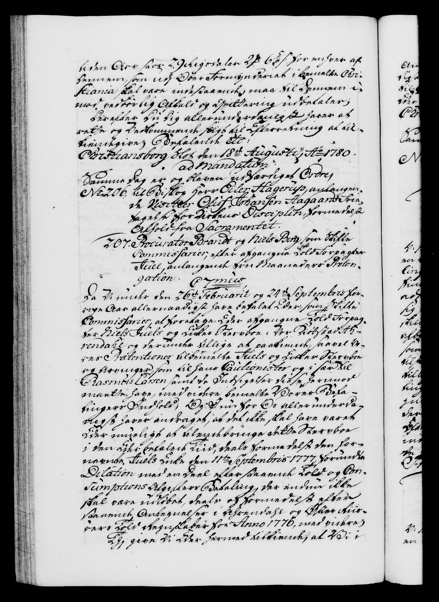 Danske Kanselli 1572-1799, AV/RA-EA-3023/F/Fc/Fca/Fcab/L0042: Norske tegnelser, 1777-1781, p. 555b