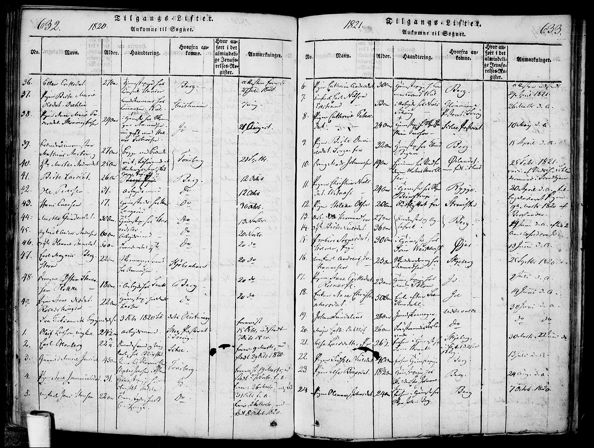Halden prestekontor Kirkebøker, AV/SAO-A-10909/F/Fa/L0003: Parish register (official) no. I 3, 1815-1834, p. 632-633