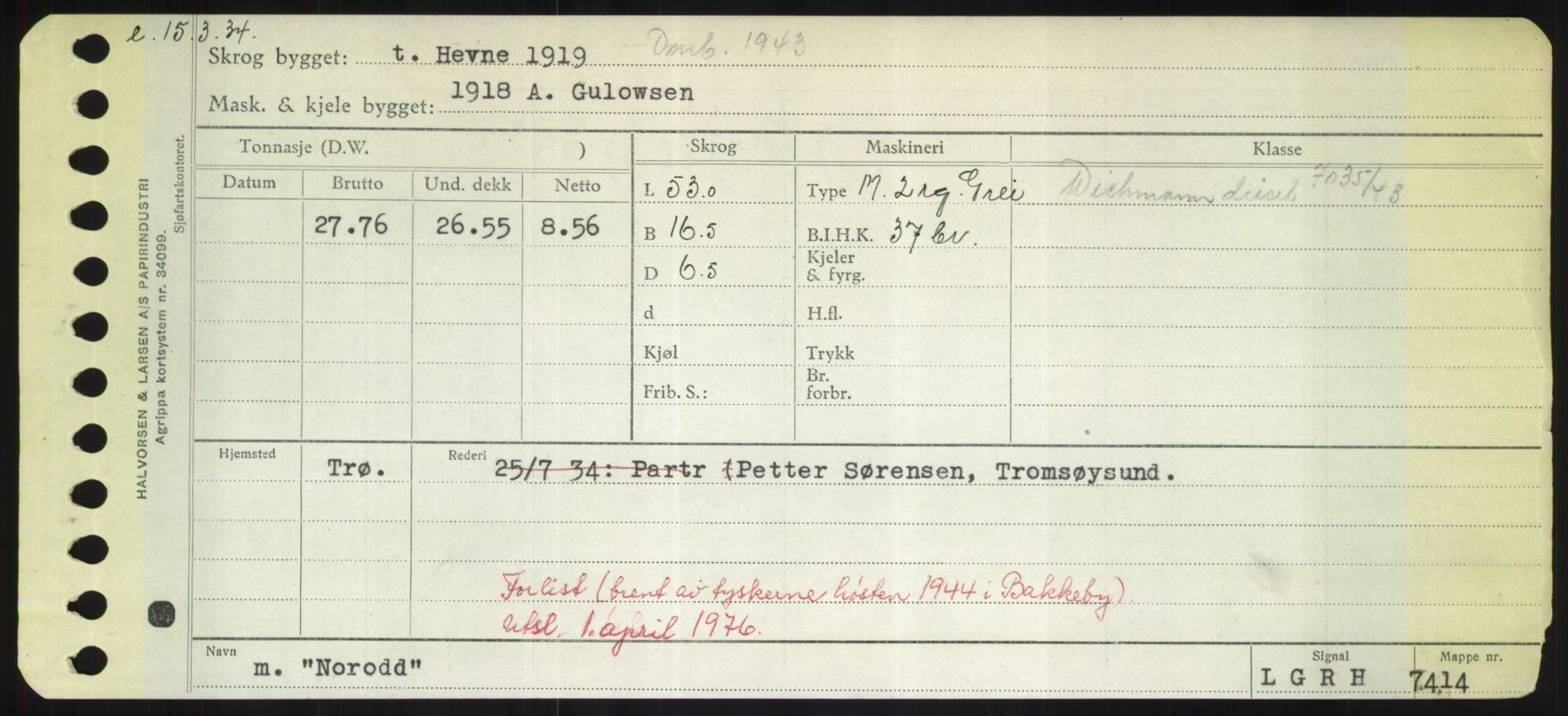 Sjøfartsdirektoratet med forløpere, Skipsmålingen, RA/S-1627/H/Hd/L0027: Fartøy, Norhop-Nør, p. 103