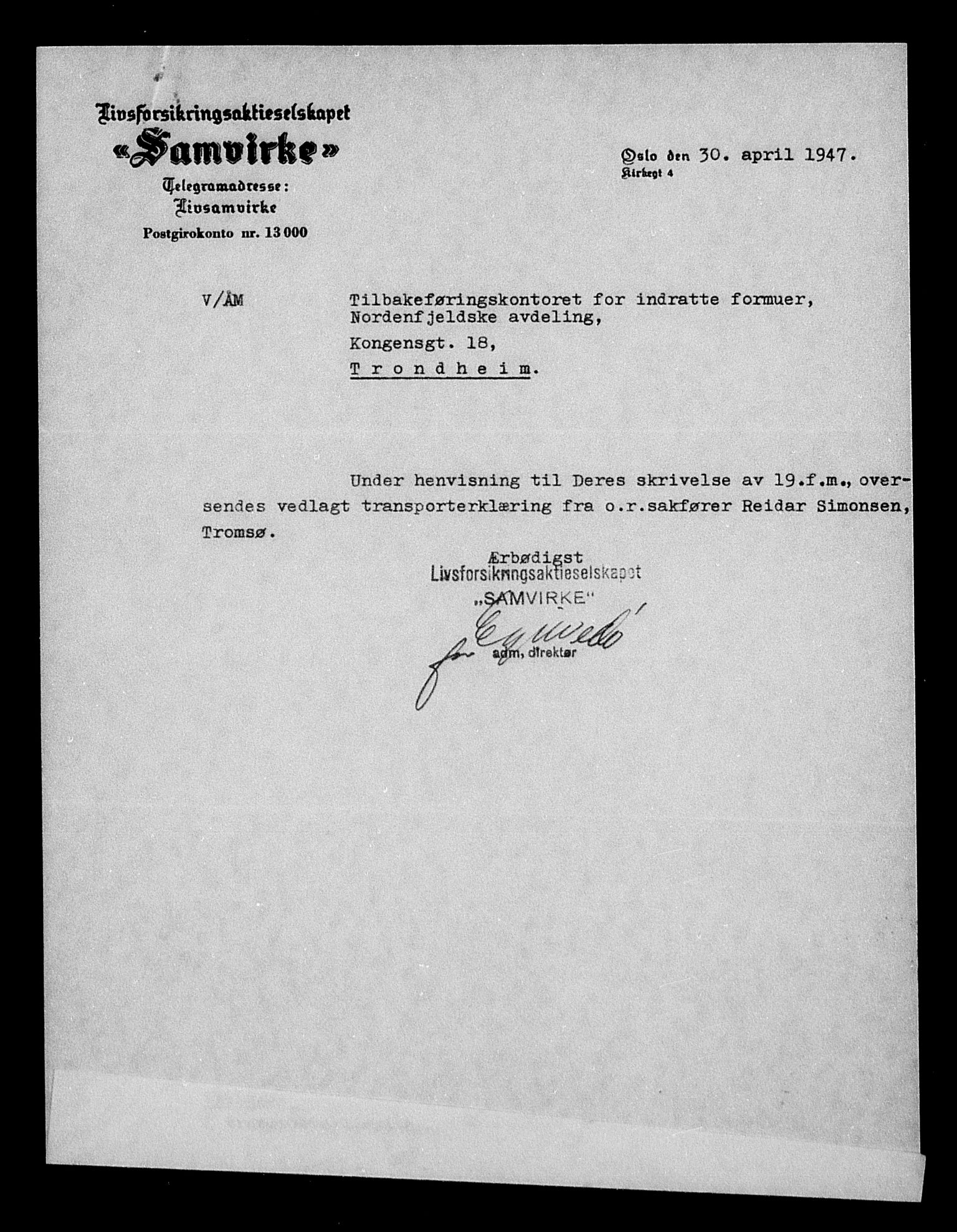 Justisdepartementet, Tilbakeføringskontoret for inndratte formuer, AV/RA-S-1564/H/Hc/Hcb/L0915: --, 1945-1947, p. 418