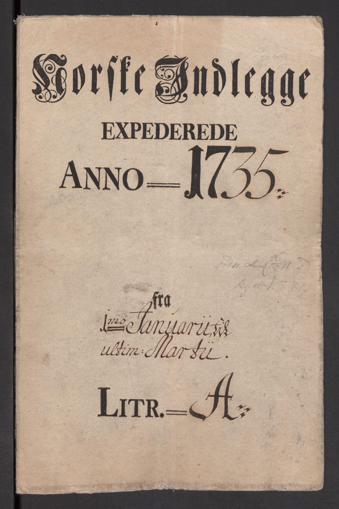 Danske Kanselli 1572-1799, AV/RA-EA-3023/F/Fc/Fcc/Fcca/L0117: Norske innlegg 1572-1799, 1735, p. 2