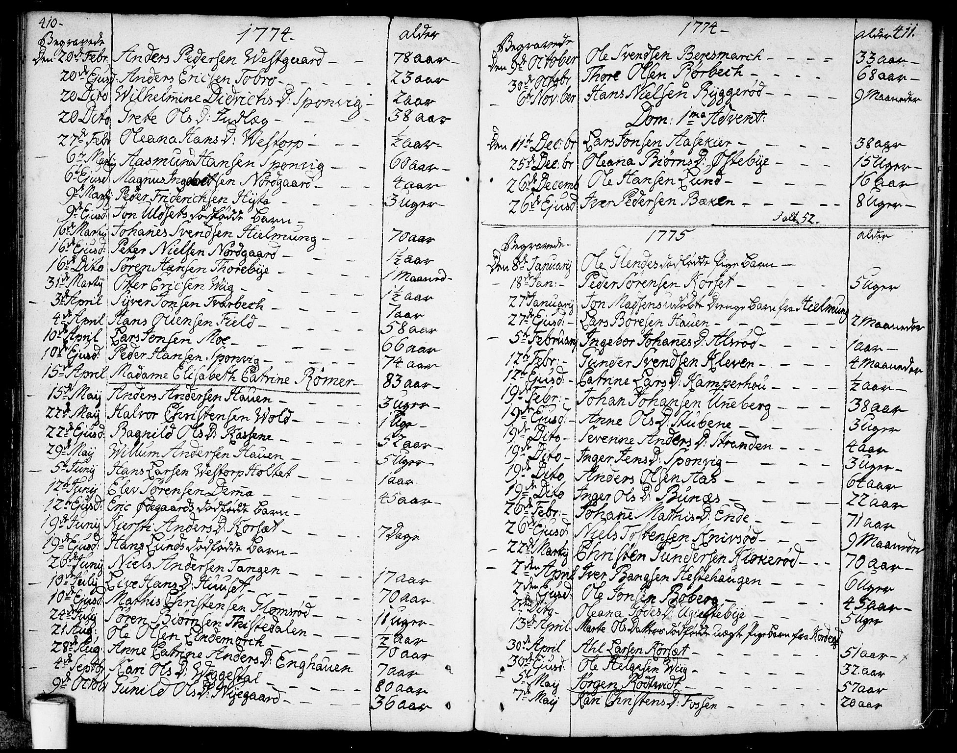 Berg prestekontor Kirkebøker, SAO/A-10902/F/Fa/L0001: Parish register (official) no. I 1, 1770-1814, p. 410-411