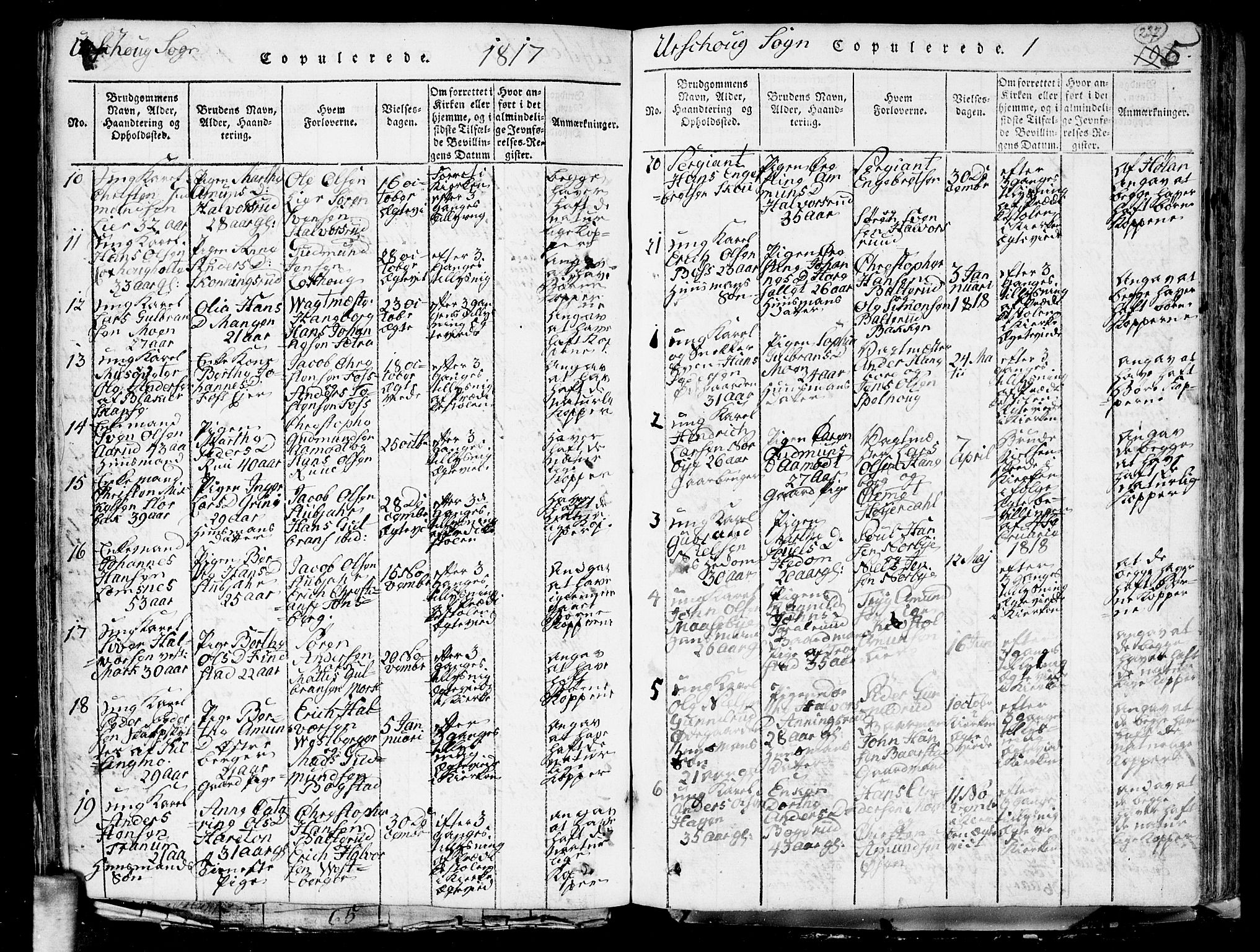 Aurskog prestekontor Kirkebøker, SAO/A-10304a/G/Ga/L0001: Parish register (copy) no. I 1, 1814-1829, p. 237