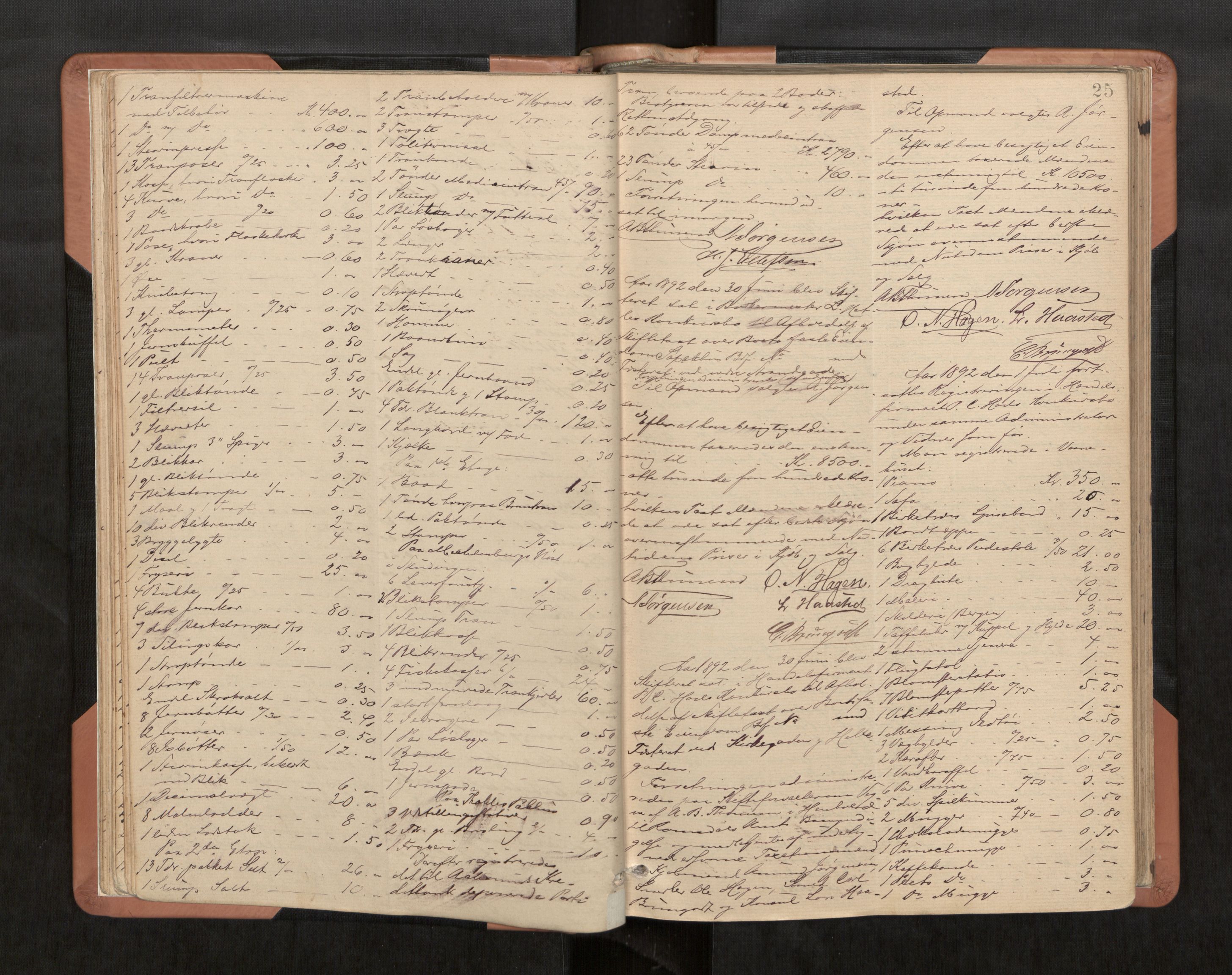 Ålesund byfogd, AV/SAT-A-4384/0001/03/03C/L0004: Registreringsprotokoll, 1891-1909, p. 25