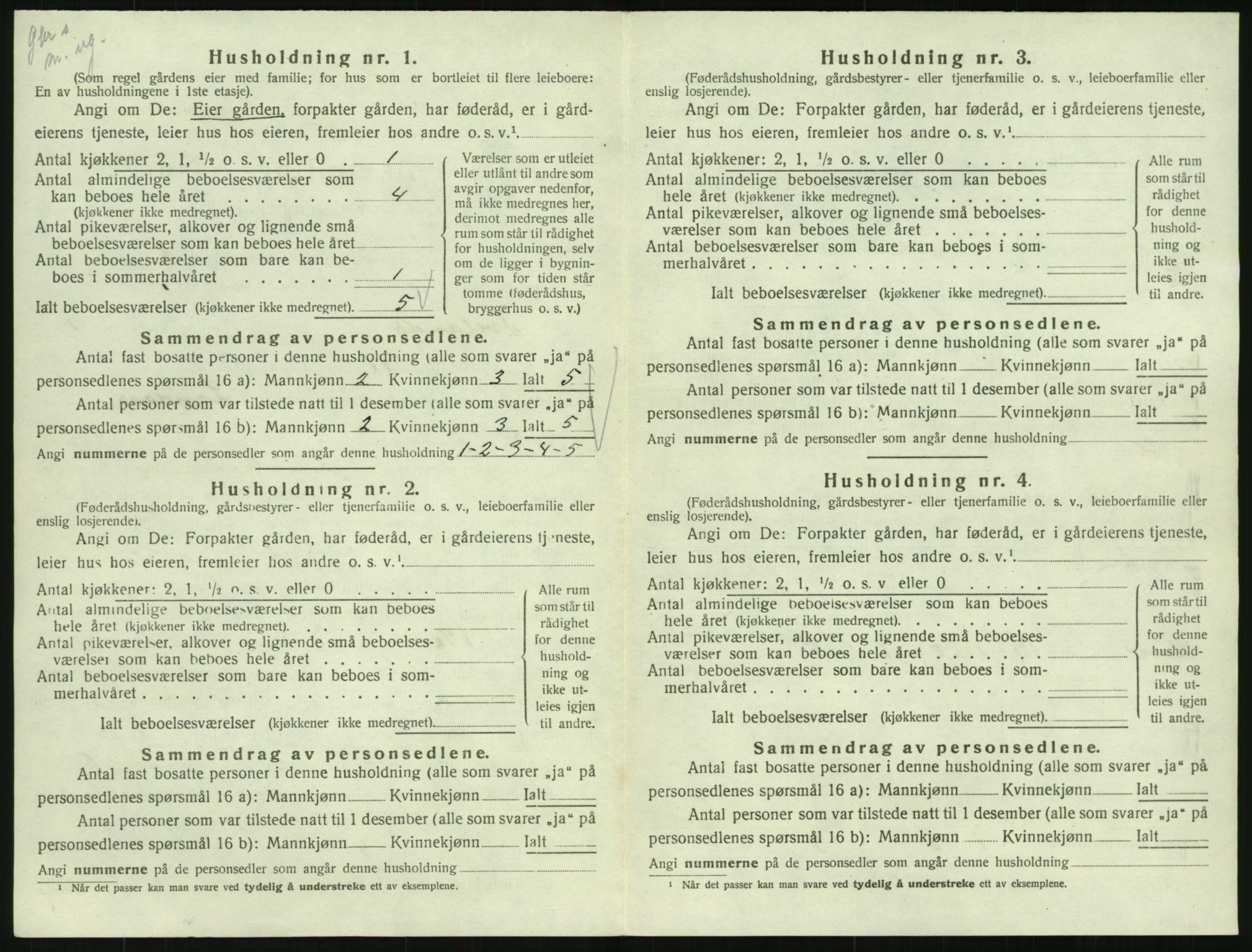 SAK, 1920 census for Iveland, 1920, p. 42