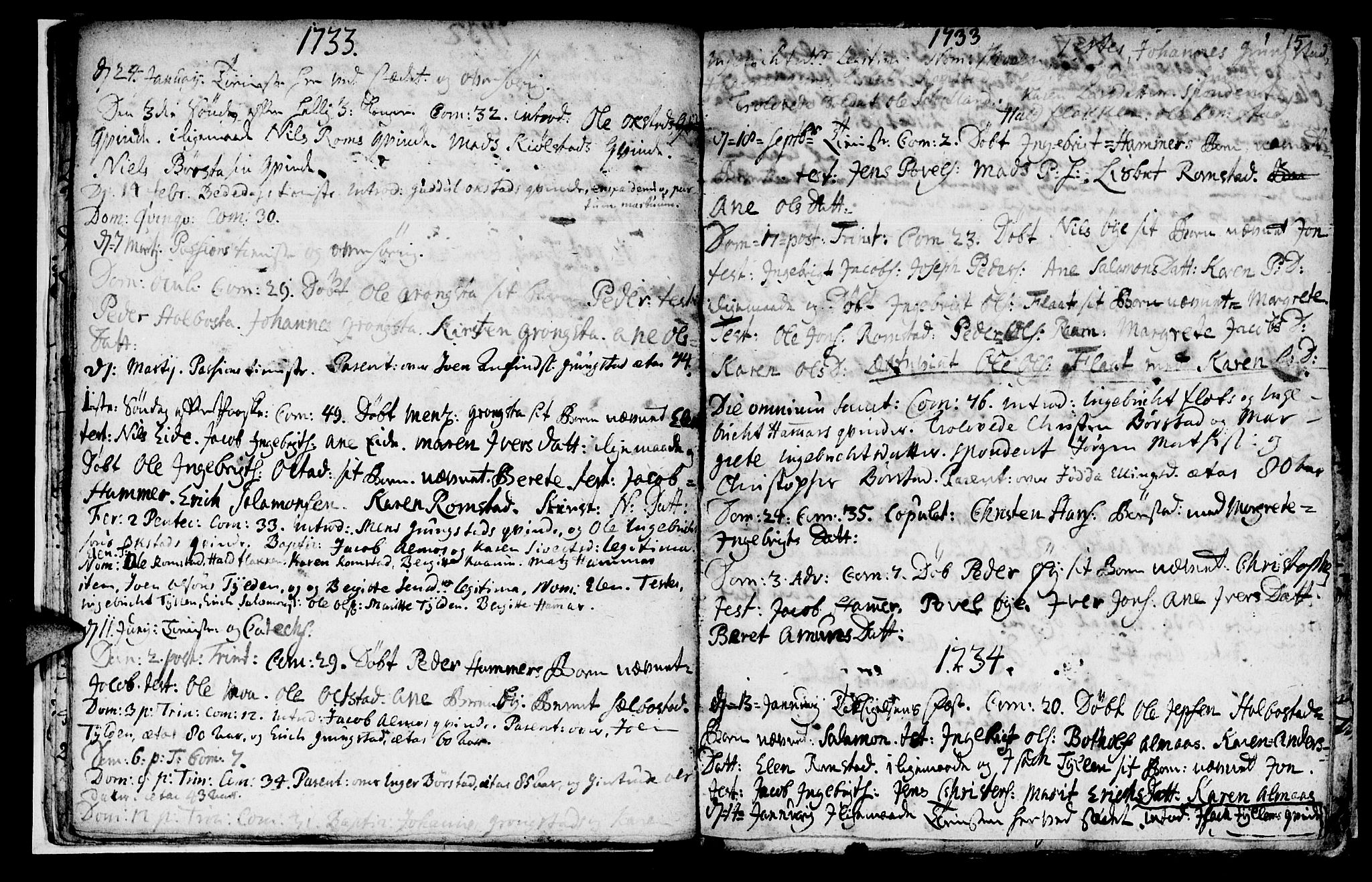 Ministerialprotokoller, klokkerbøker og fødselsregistre - Nord-Trøndelag, AV/SAT-A-1458/765/L0560: Parish register (official) no. 765A01, 1706-1748, p. 15