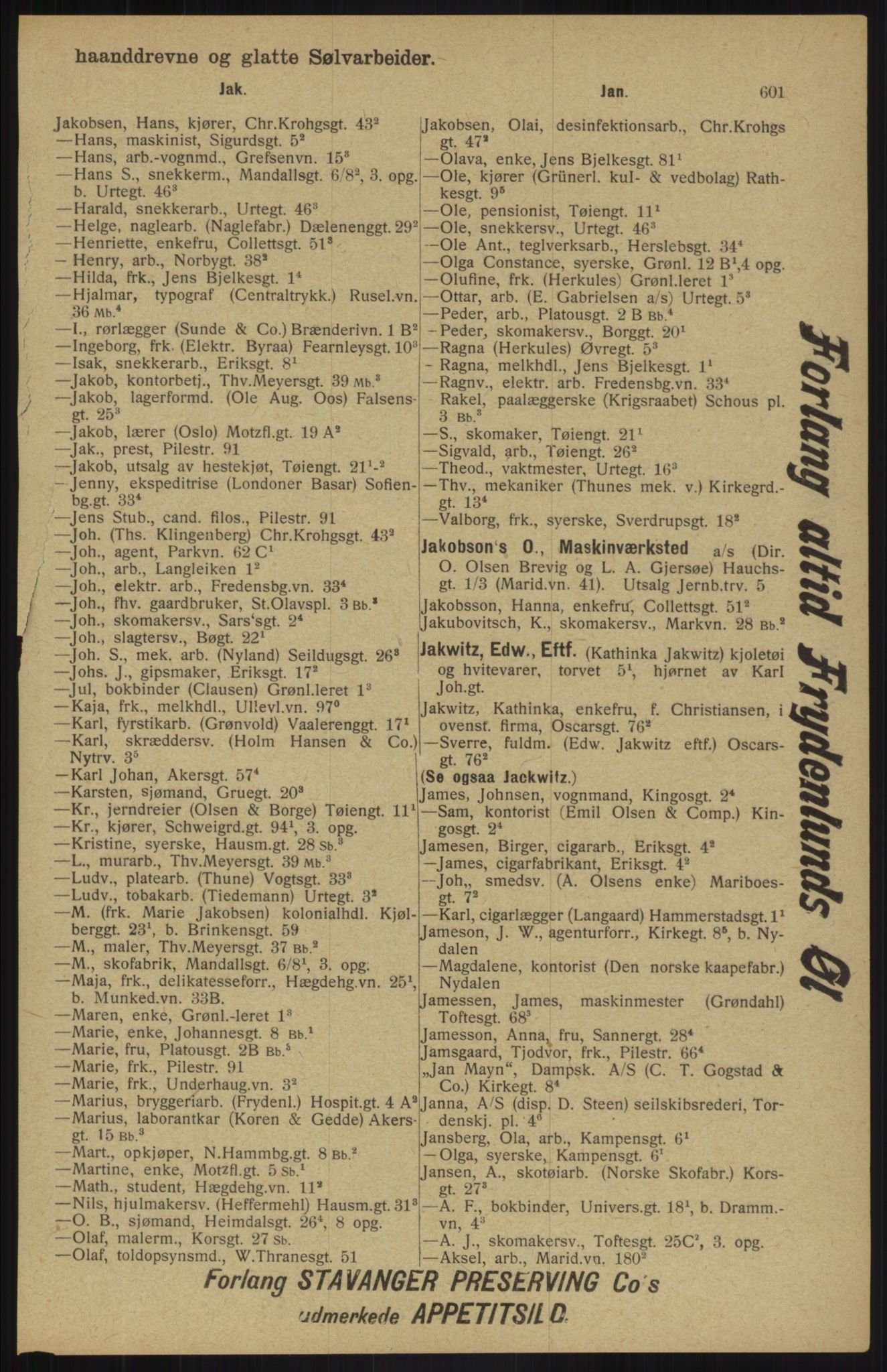Kristiania/Oslo adressebok, PUBL/-, 1913, p. 613