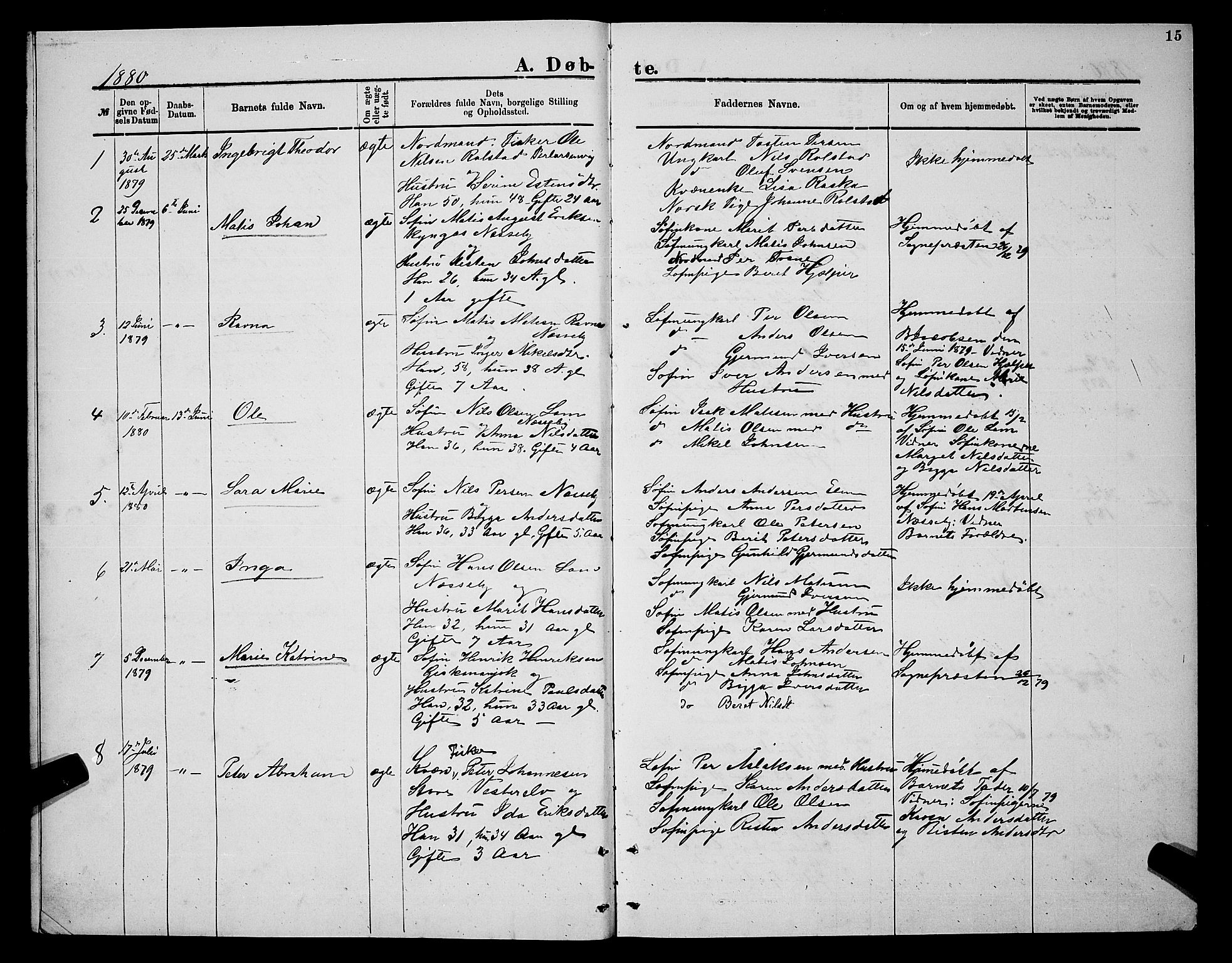 Nesseby sokneprestkontor, SATØ/S-1330/H/Hb/L0004klokker: Parish register (copy) no. 4, 1877-1884, p. 15