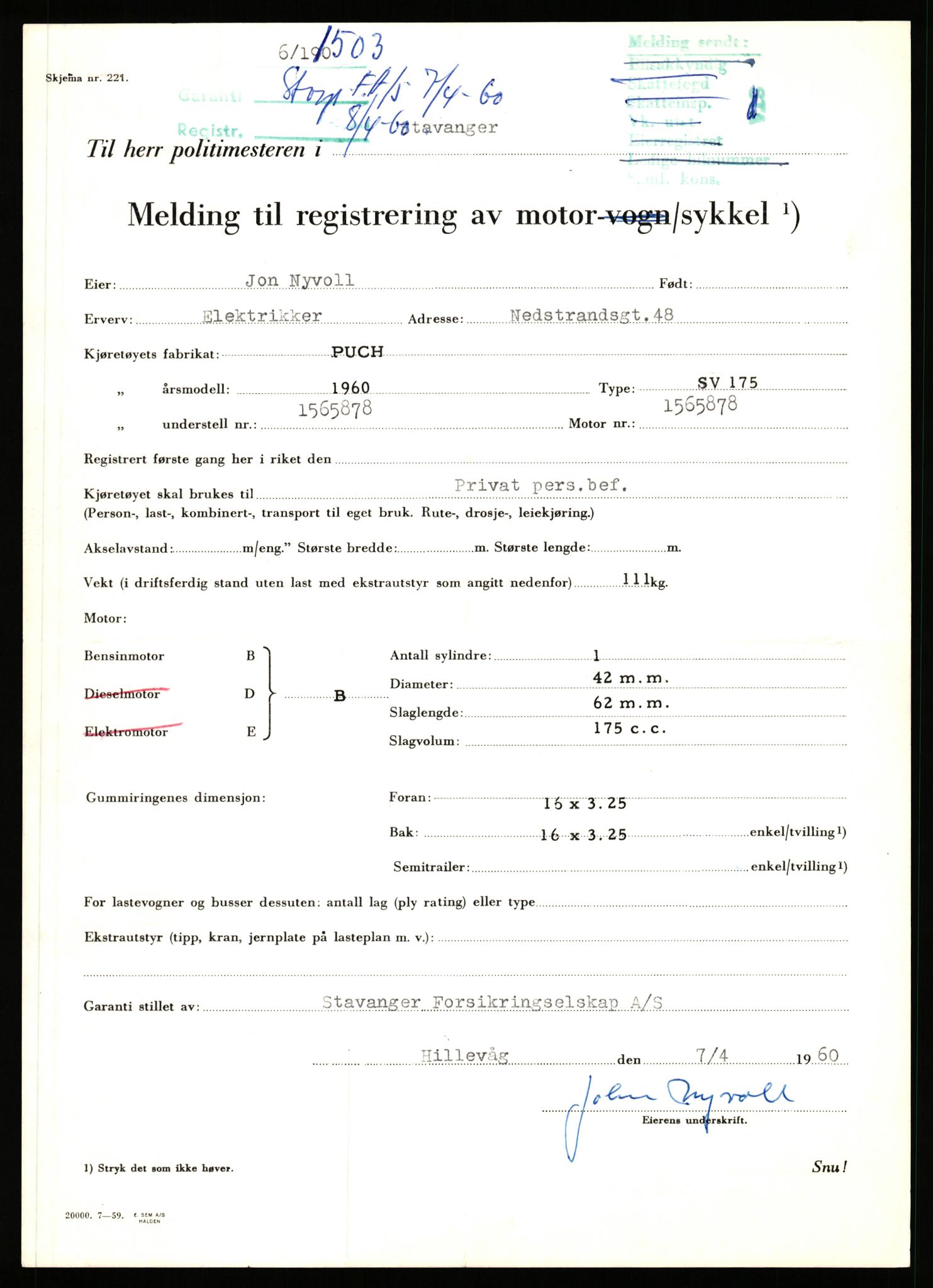 Stavanger trafikkstasjon, AV/SAST-A-101942/0/F/L0005: L-1350 - L-1699, 1930-1971, p. 1045