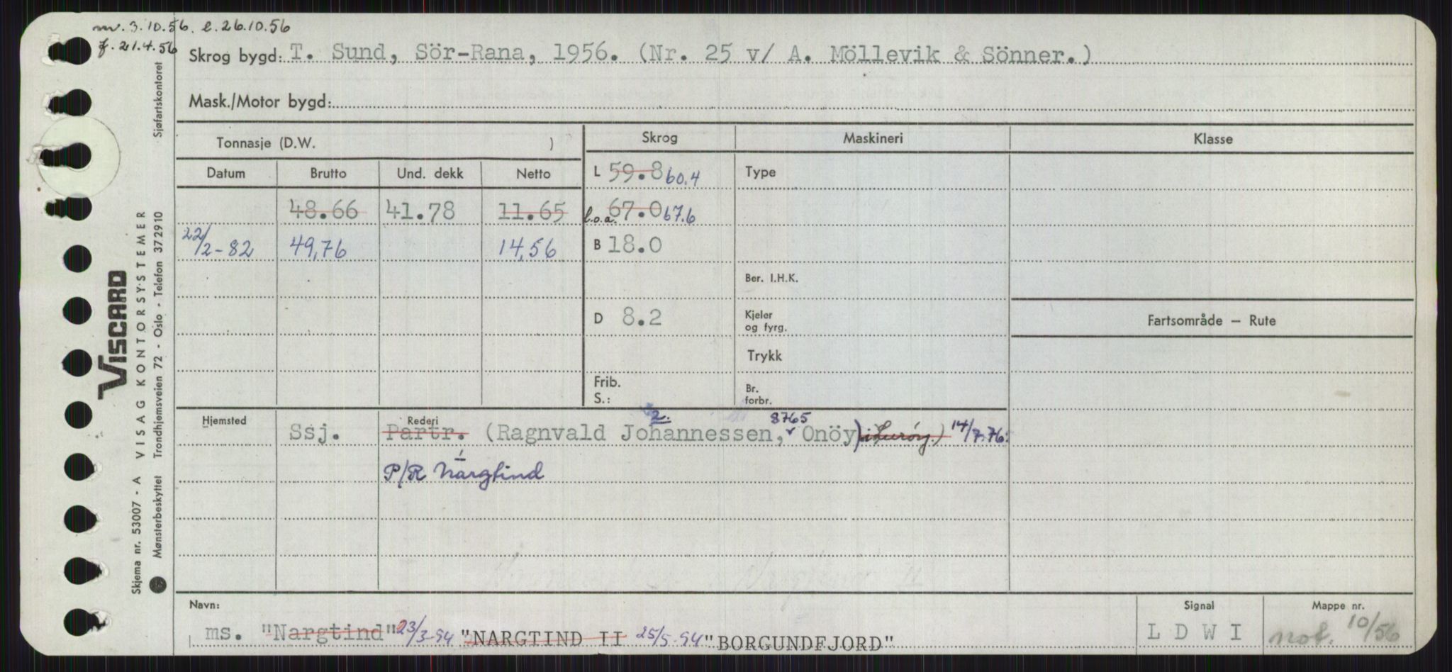 Sjøfartsdirektoratet med forløpere, Skipsmålingen, RA/S-1627/H/Ha/L0001/0002: Fartøy, A-Eig / Fartøy Bjør-Eig, p. 153