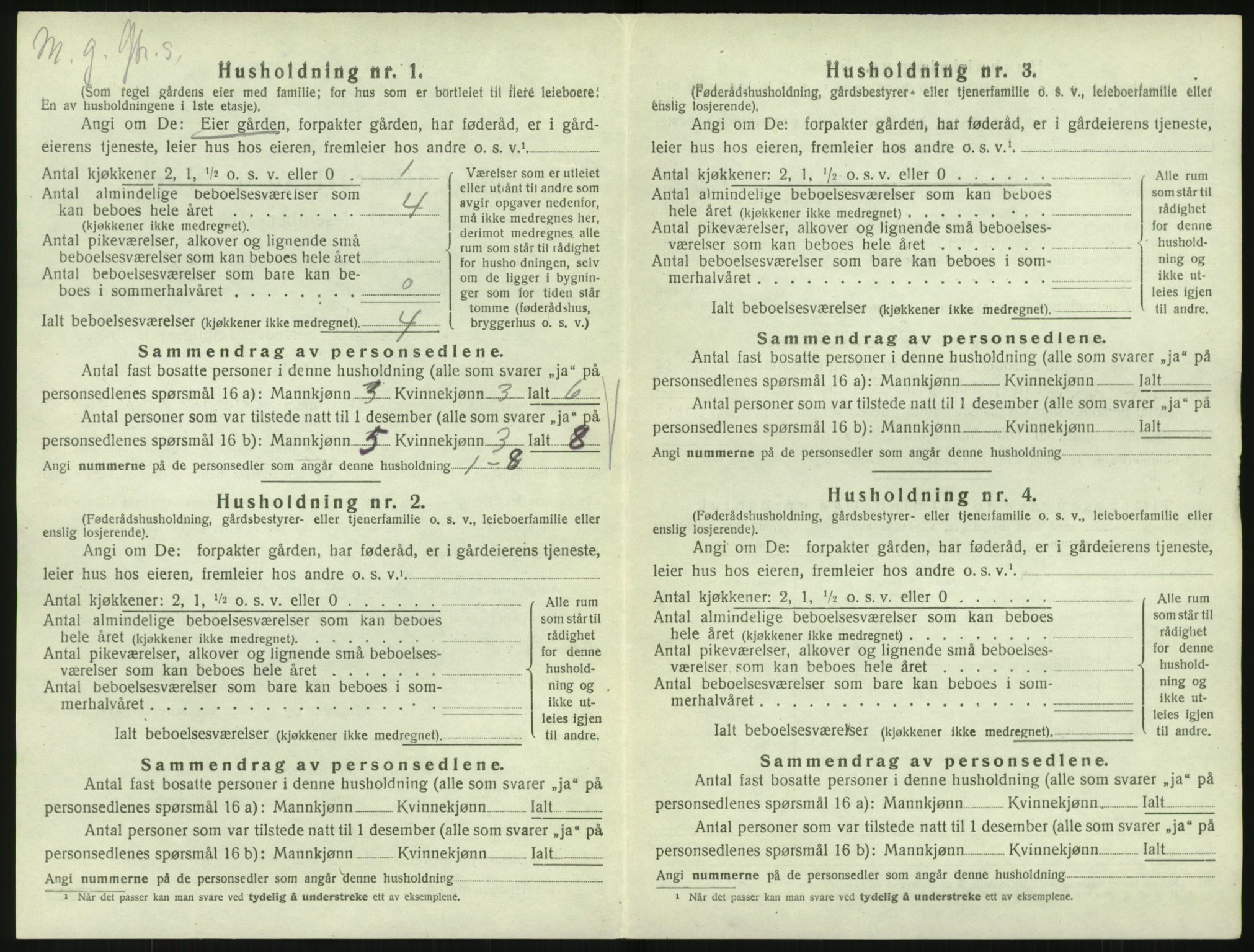 SAK, 1920 census for Herad, 1920, p. 35